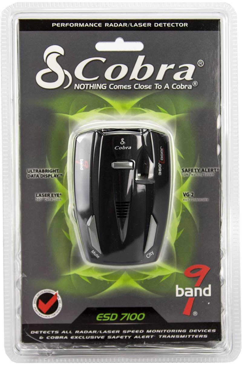 Cobra 9 Band 360° Police Car Radar Laser Detector w/ Traffic Alerts (Open Box)