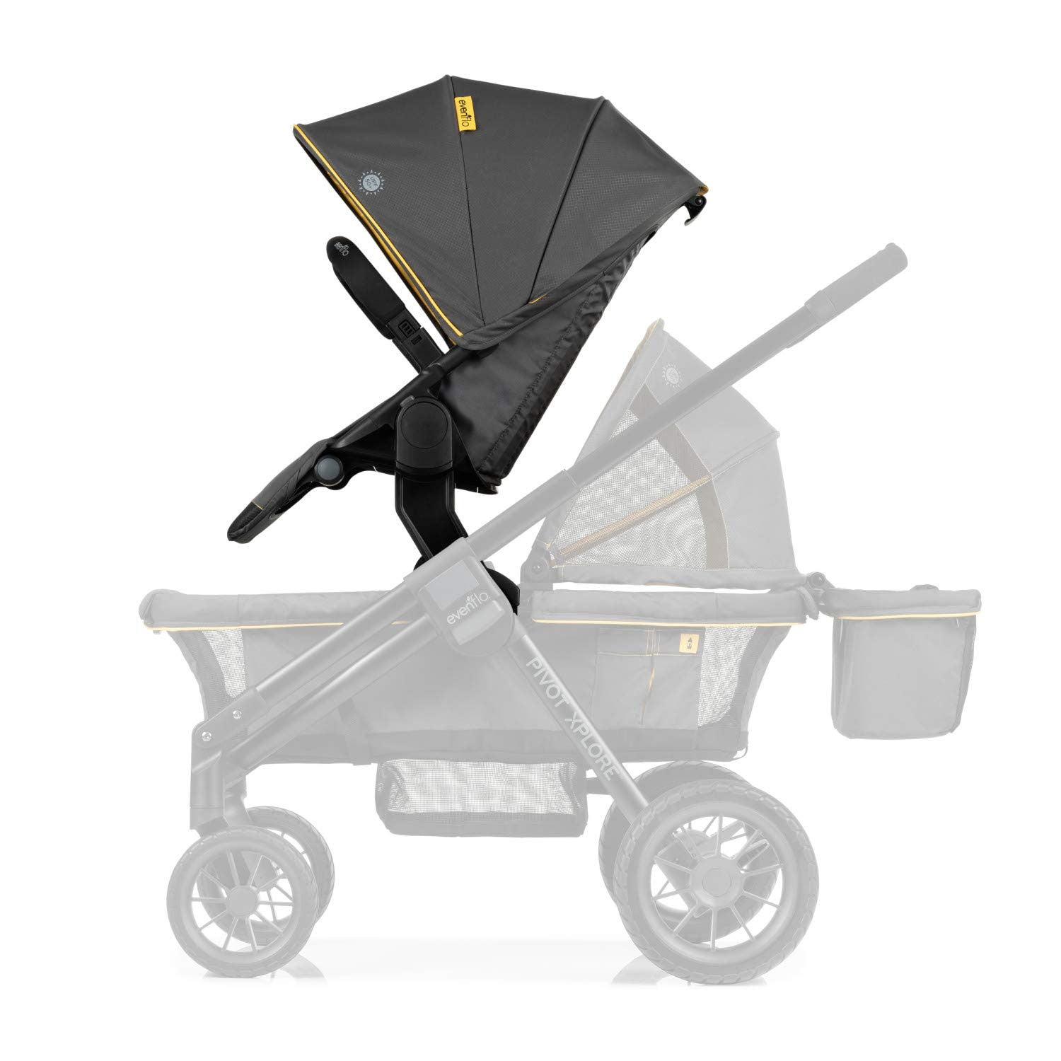 Evenflo 63012343 Second Seat for Pivot Xplore Stroller or Travel System, Gray - VMInnovations