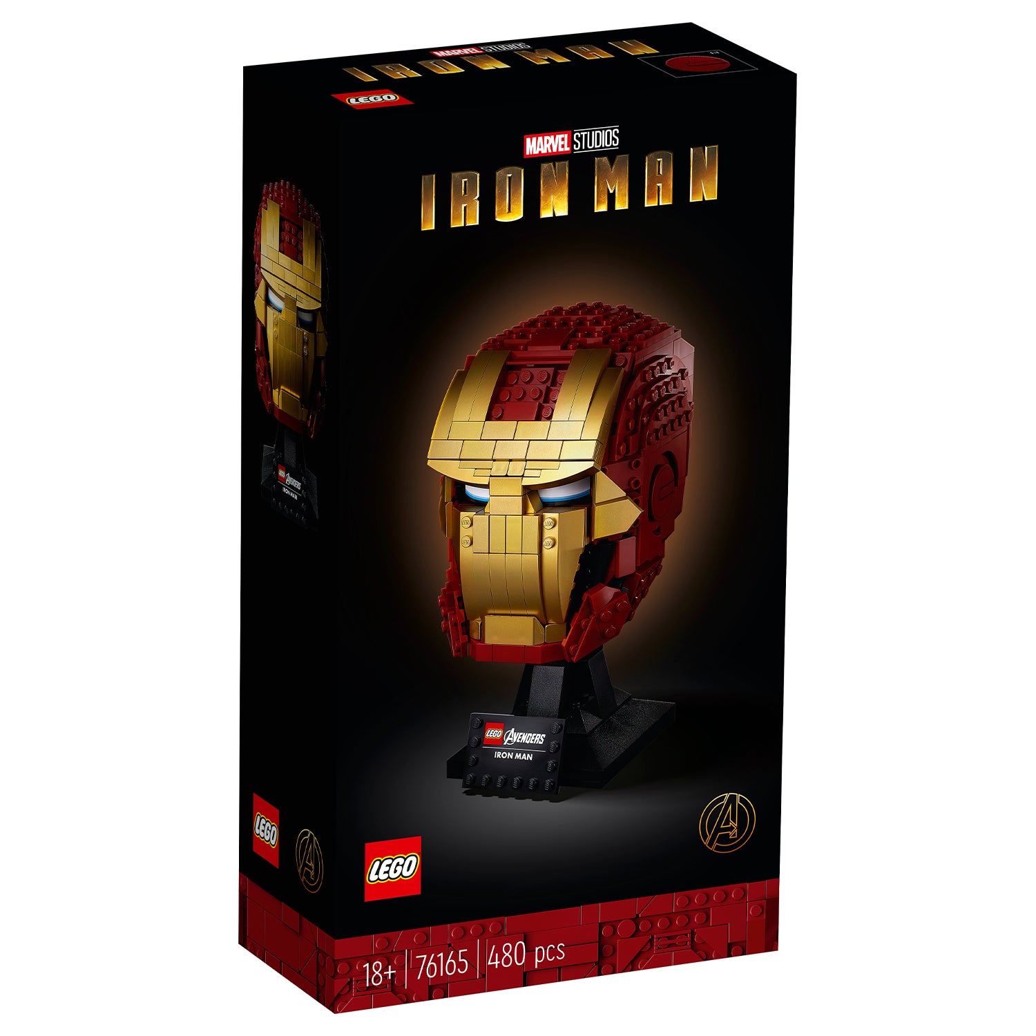 LEGO Avengers 76165 Iron Man Helmet Collectible Block Building Set (480 Pieces)