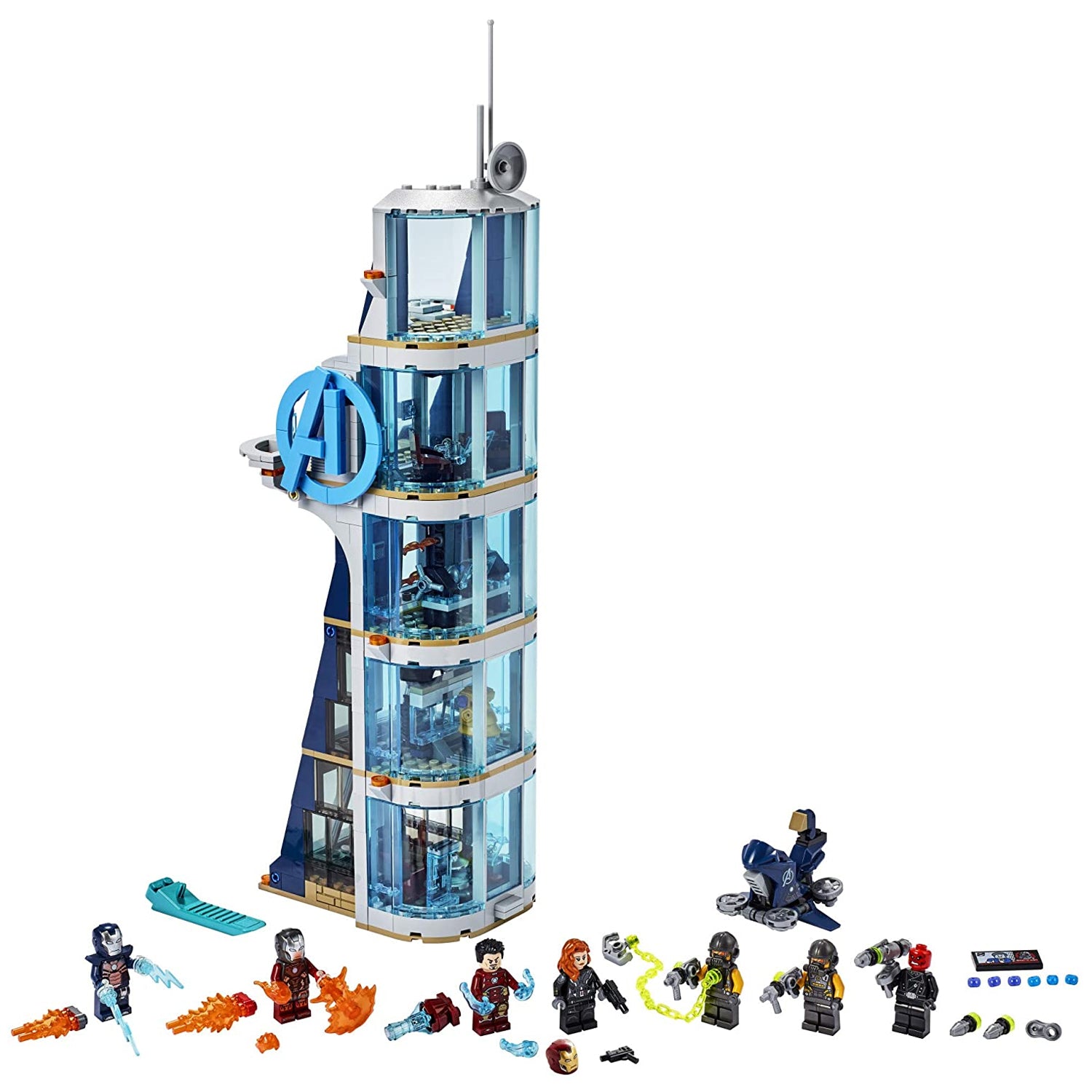 LEGO Marvel 76166 Avengers Tower Battle 5 Level Building Set with 7 Minifigures