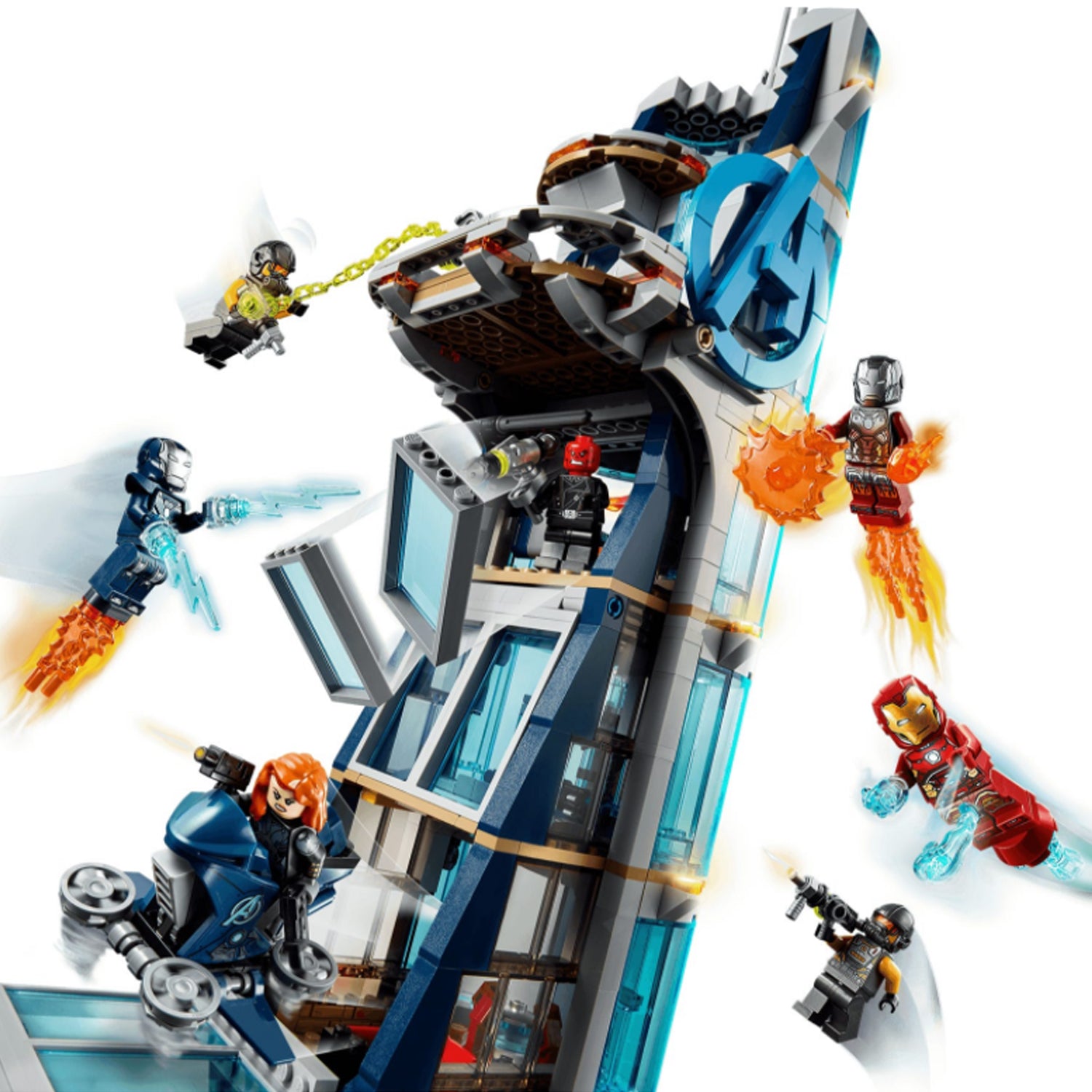 LEGO Marvel 76166 Avengers Tower Battle 5 Level Building Set with 7 Minifigures