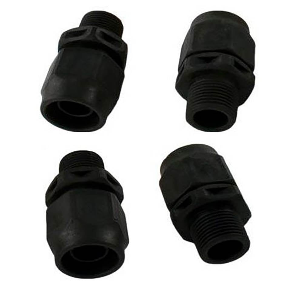 Polaris Pool Black Softube Quick Connect Booster Pump Fitting, 4-Pack (Open Box)