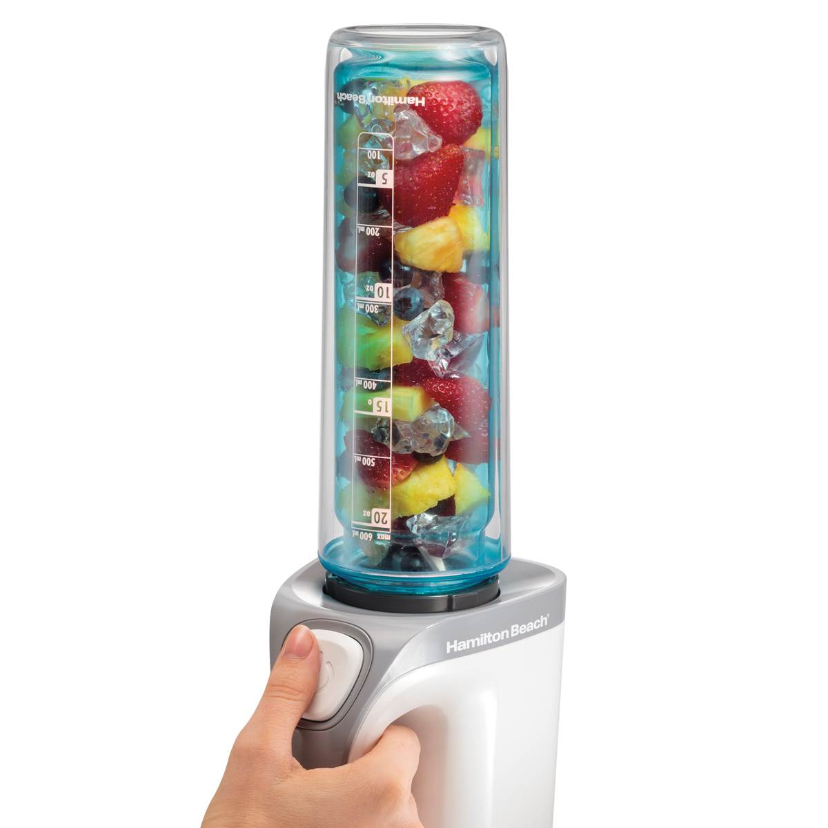 Hamilton Beach Go Sport 20-Ounce Double-Wall Flip Lid Blending Bottle (3 Pack)