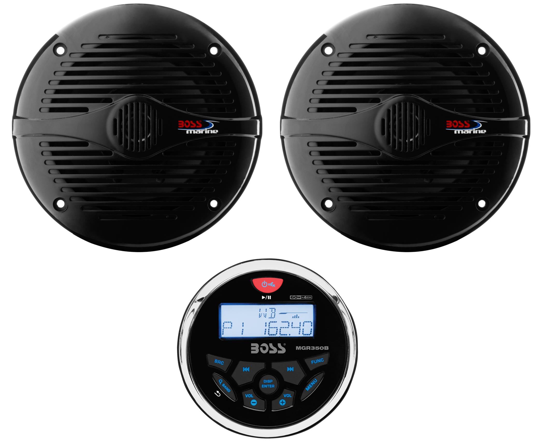 Boss Audio MGR350B 3" Gauge Marine MP3/Radio Stereo Bluetooth Atv Boat Receiver