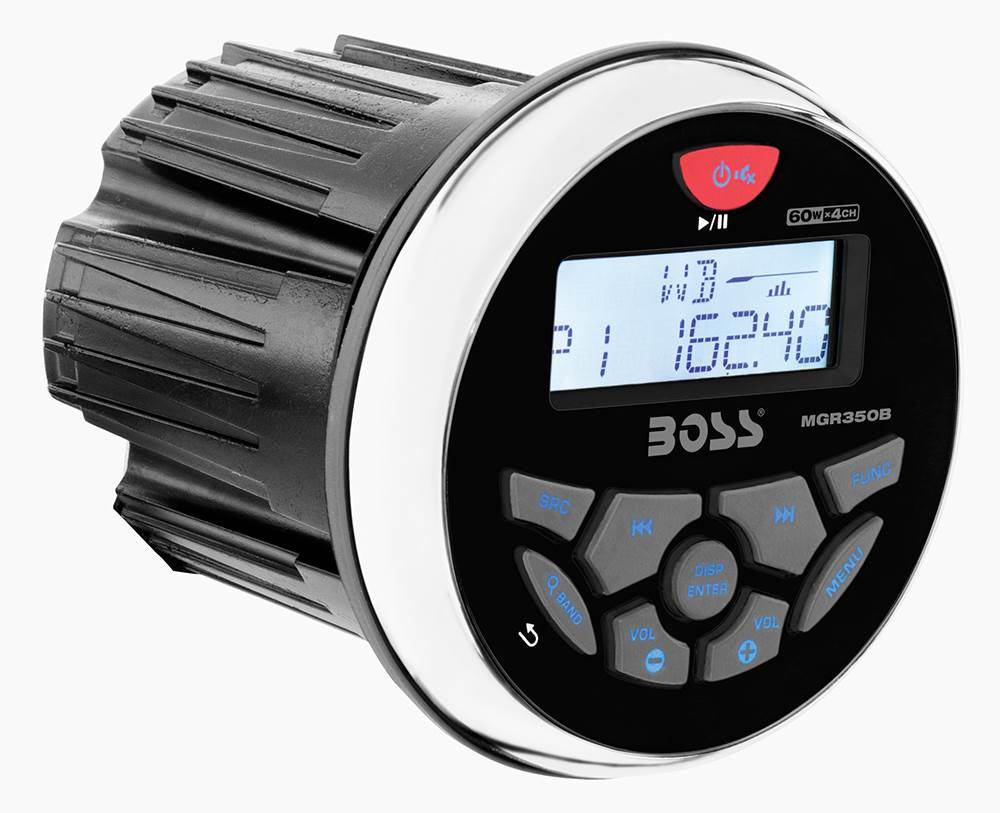 Boss MGR350B 3" Gauge Marine MP3/Radio Receiver Bluetooth ATV Boat&6.5" Speakers