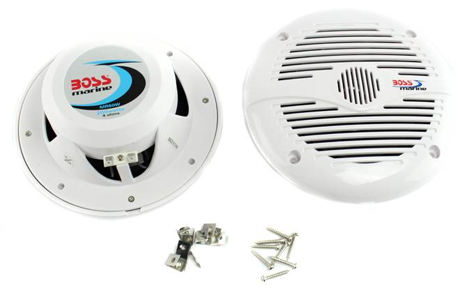 Boss 3-Inch Gauge Marine MP3/Radio Bluetooth ATV Boat & 6.5-Inch Speakers