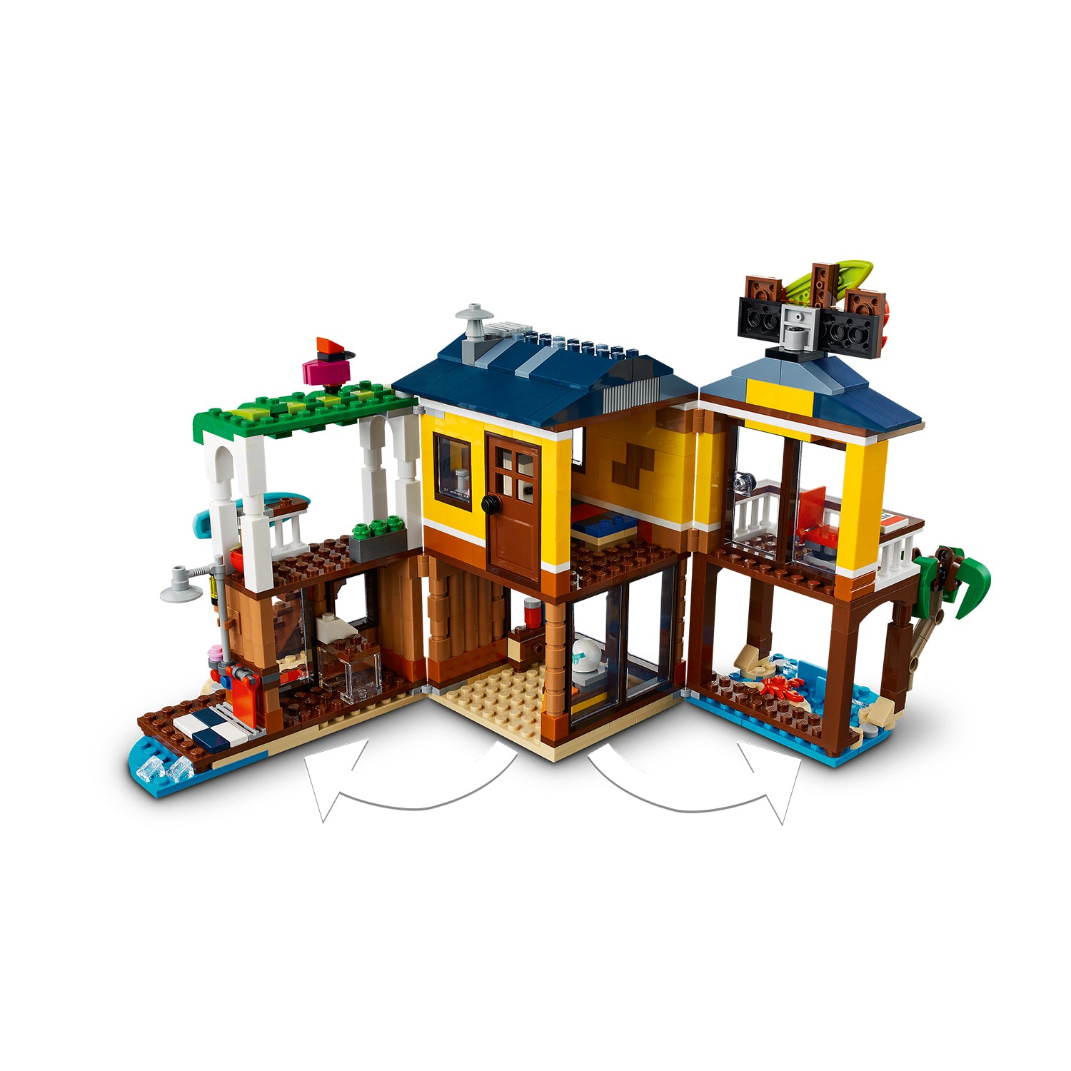 LEGO Creator 3in1 31118 Surfer Beach House 564 Piece Block Building Set for Kids - VMInnovations