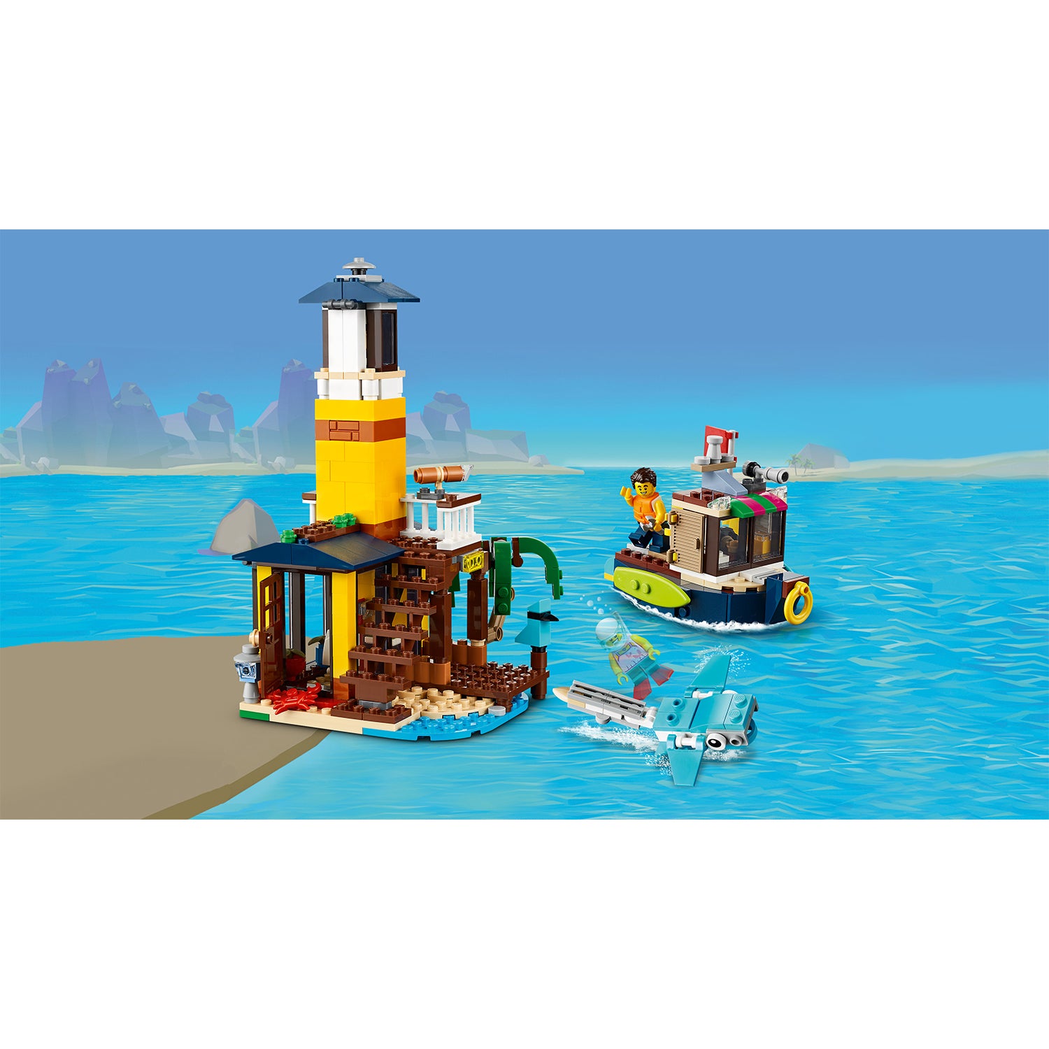 LEGO Creator 3in1 31118 Surfer Beach House 564 Piece Block Building Set for Kids - VMInnovations