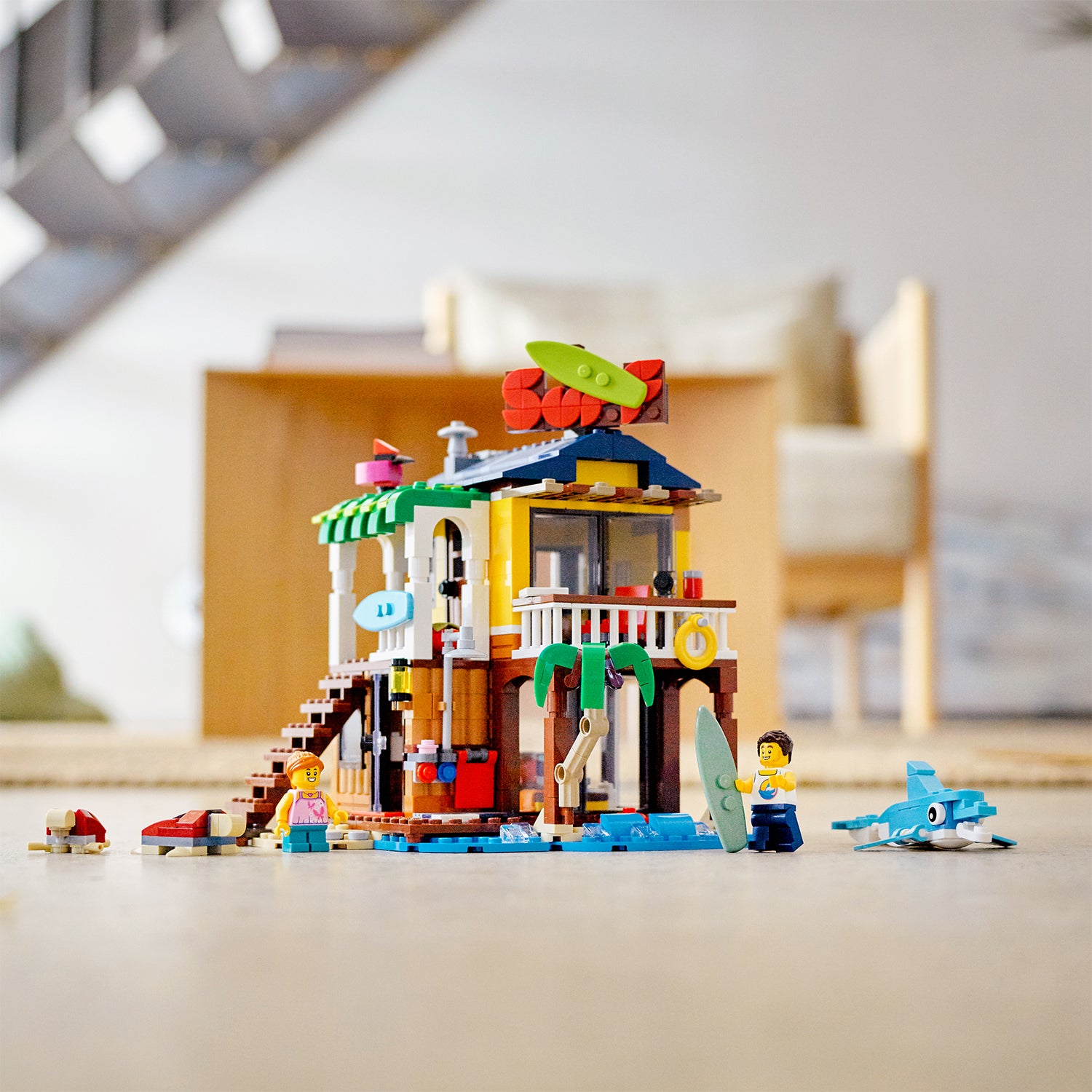 LEGO Creator 3in1 31118 Surfer Beach House 564 Piece Block Building Set for Kids - VMInnovations