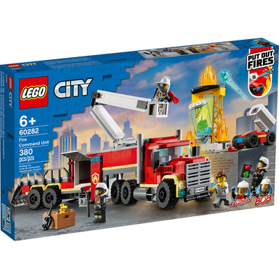 LEGO City 60282 Fire Command Unit 380 Piece Block Building Set for Ages 6 and Up