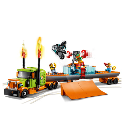 LEGO City Stuntz 60294 Stunt Show Truck 420 Piece Building Kit w/ 4 Mini-figures