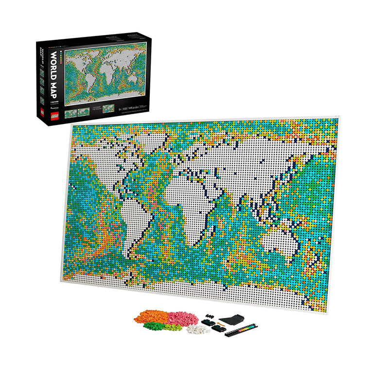 LEGO Art World Map, 11,695 Piece Collectible Building Kit for Adult Hobbyists