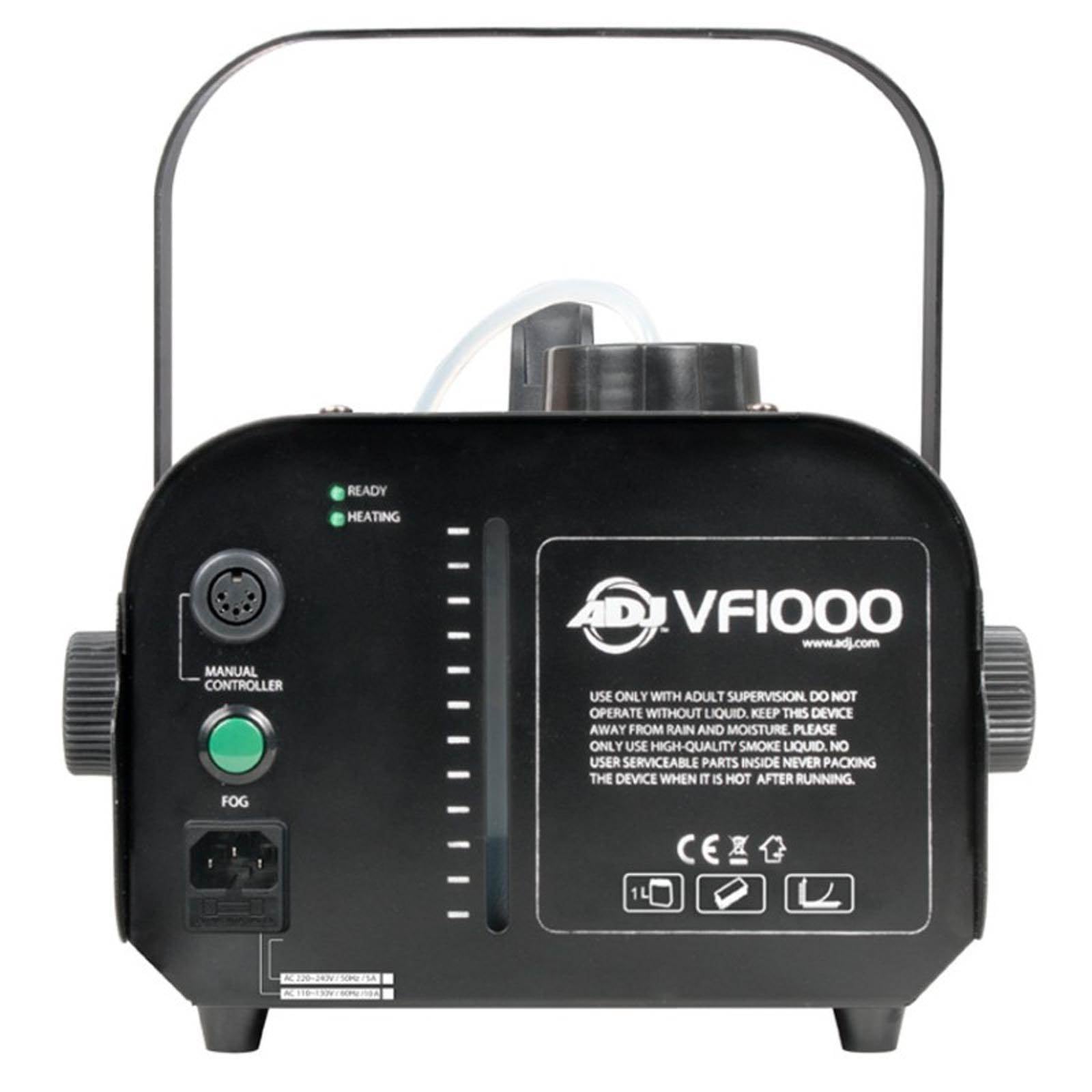 VF1000 1000W 1 Liter Medium Size Mobile Smoke Fog Machine w/ Remotes (Open Box)