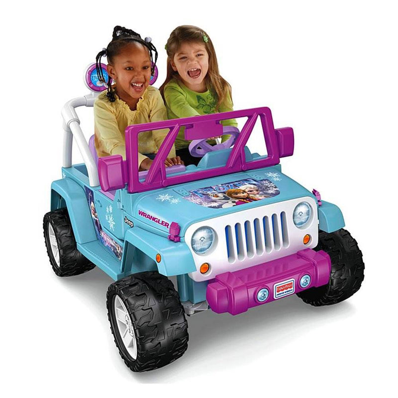 Power Wheels Disney Frozen Driveable Jeep Wrangler 12V Electric Kids Ride On Toy