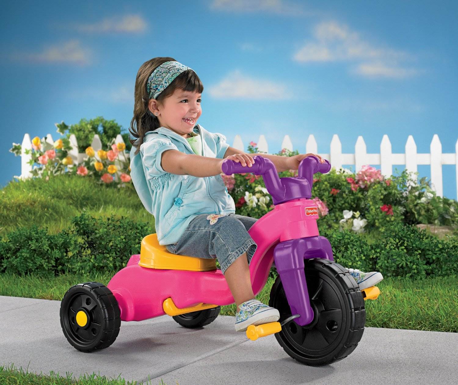 Fisher Price Rock Roll' n Ride Ride-On Girls Trike/Tricycle Pink (Open Box)
