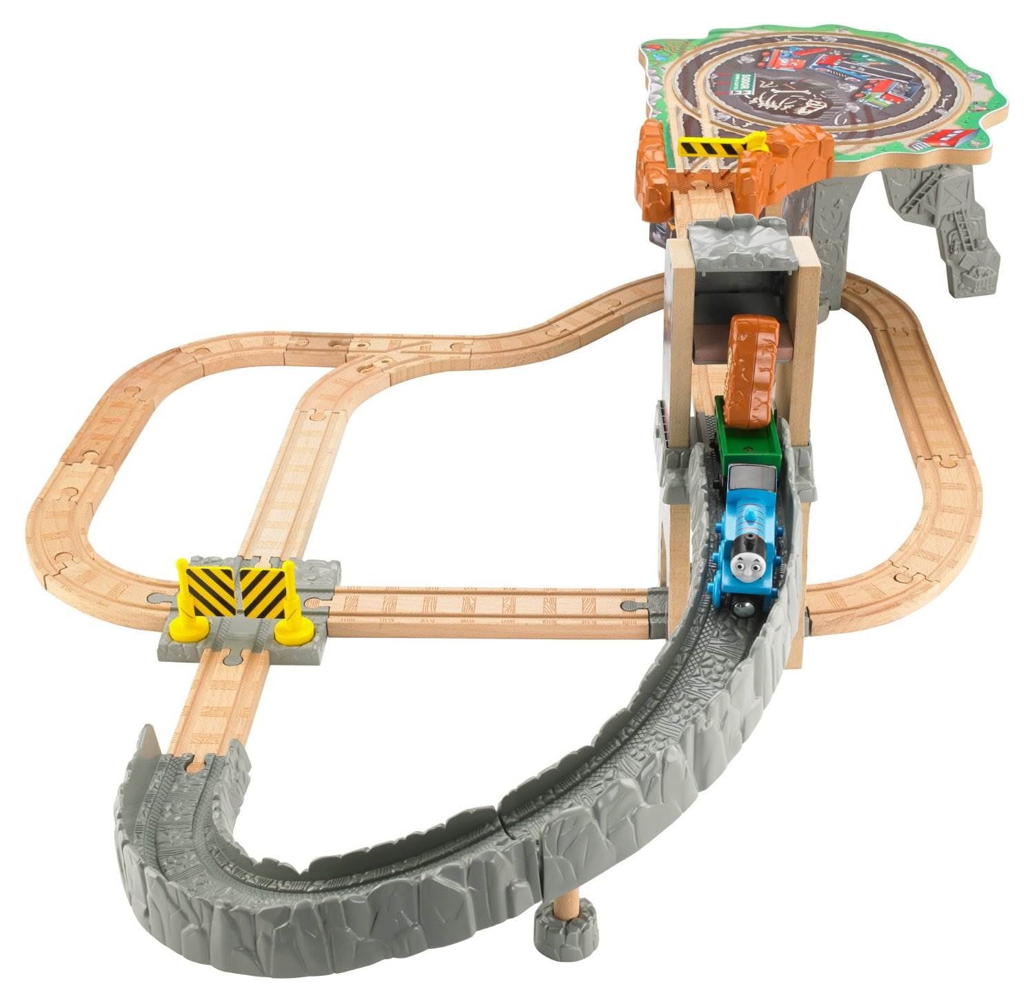 Fisher-Price Thomas Wooden Railway Thomas Fossil Run Brave Train Set - Open Box