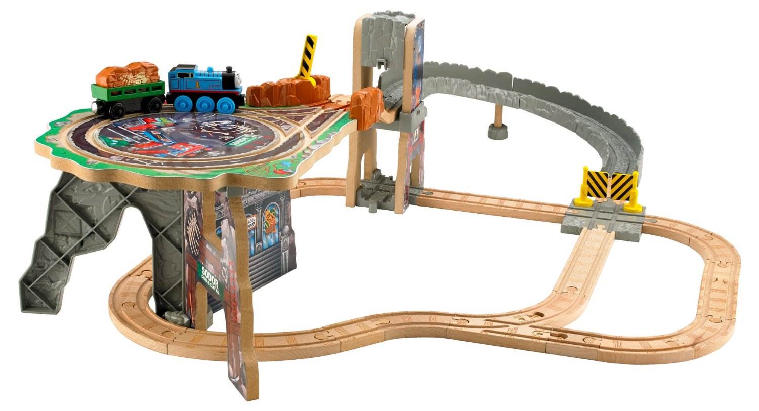Fisher-Price Thomas Wooden Railway Thomas Fossil Run Brave Train Set - Open Box