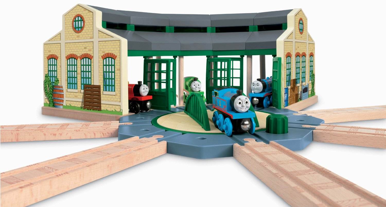 Fisher-Price Thomas the Train Wooden Railway Tidmouth Sheds - Open Box