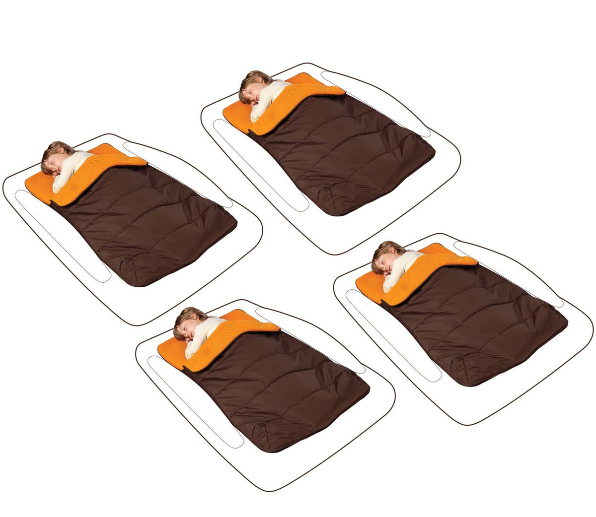 (4) Shrunks Tuckaire Indoor/Outdoor Toddler Sleeping Bags w/ Carry Bag | 88076