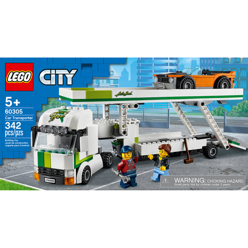 LEGO City 60305 Car Transporter 342 Piece Block Building Set for Kids 5 and Up