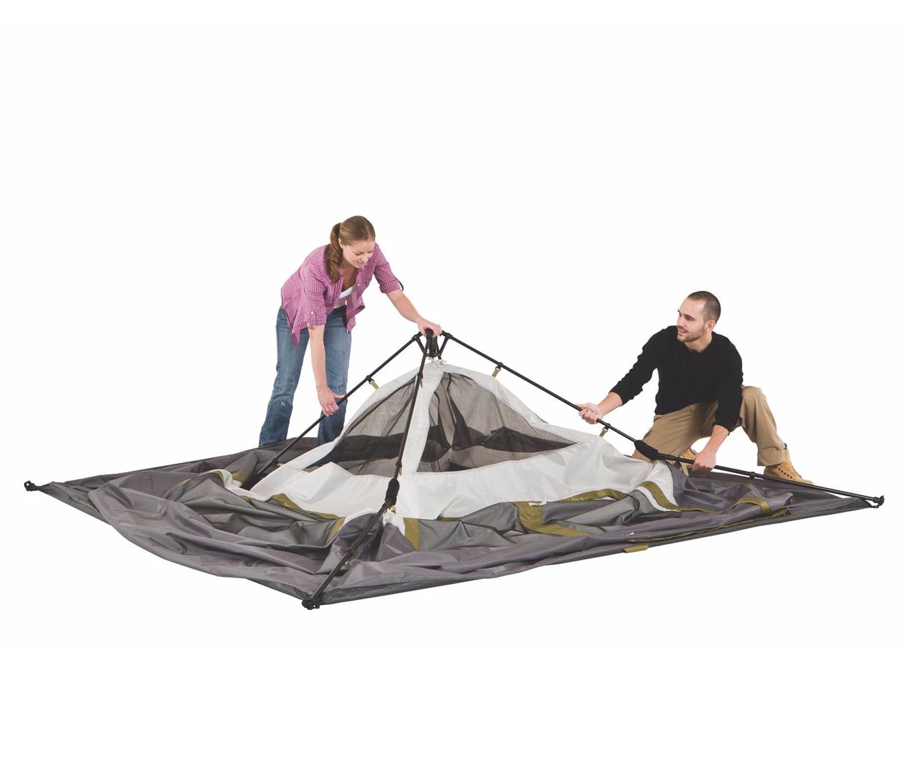 Coleman 4 Person Family Camping Cabin Tent w/ Rainfly | 8 x 7' - Open Box