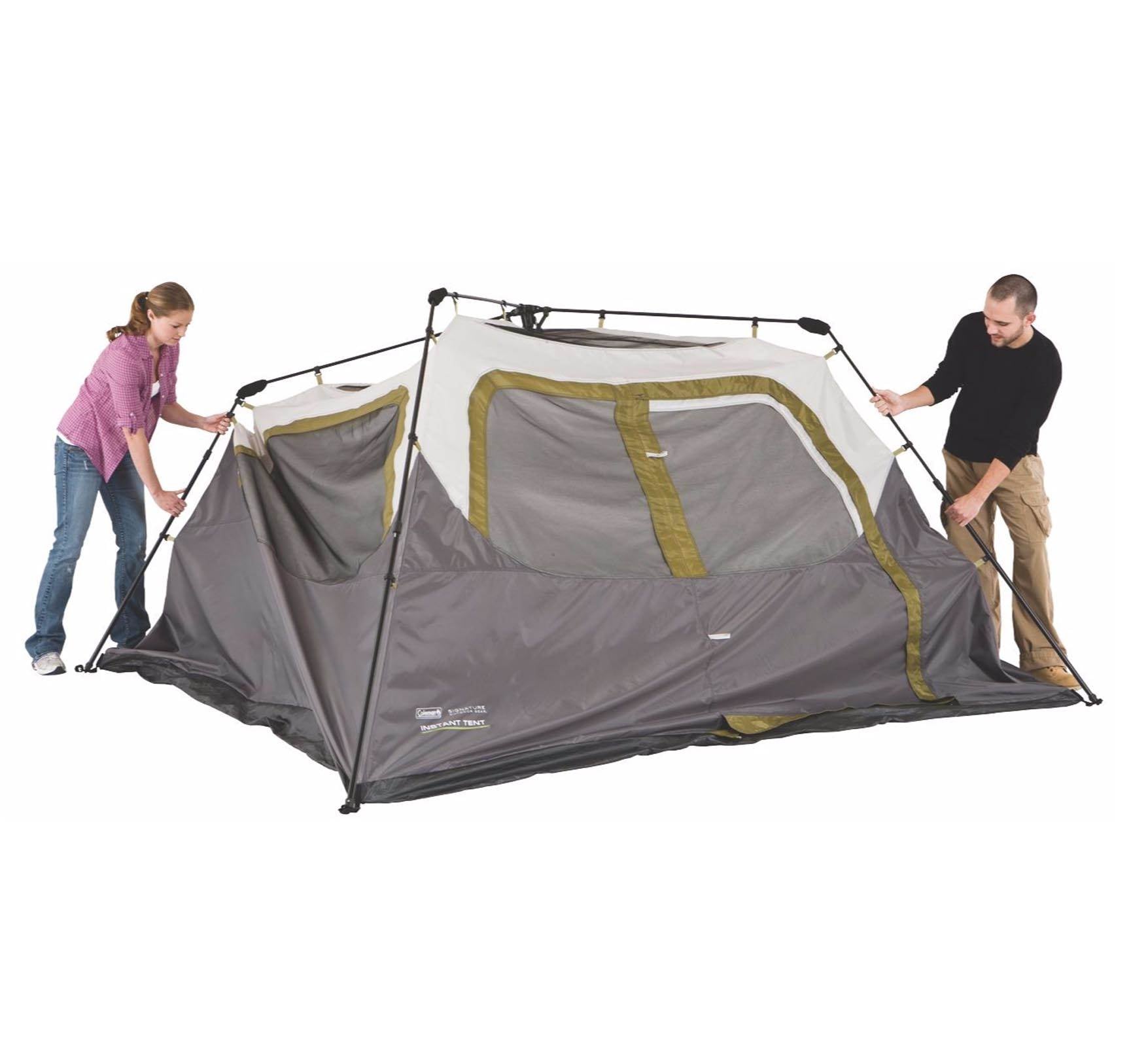 Coleman 4 Person Family Camping Cabin Tent w/ Rainfly | 8 x 7' - Open Box