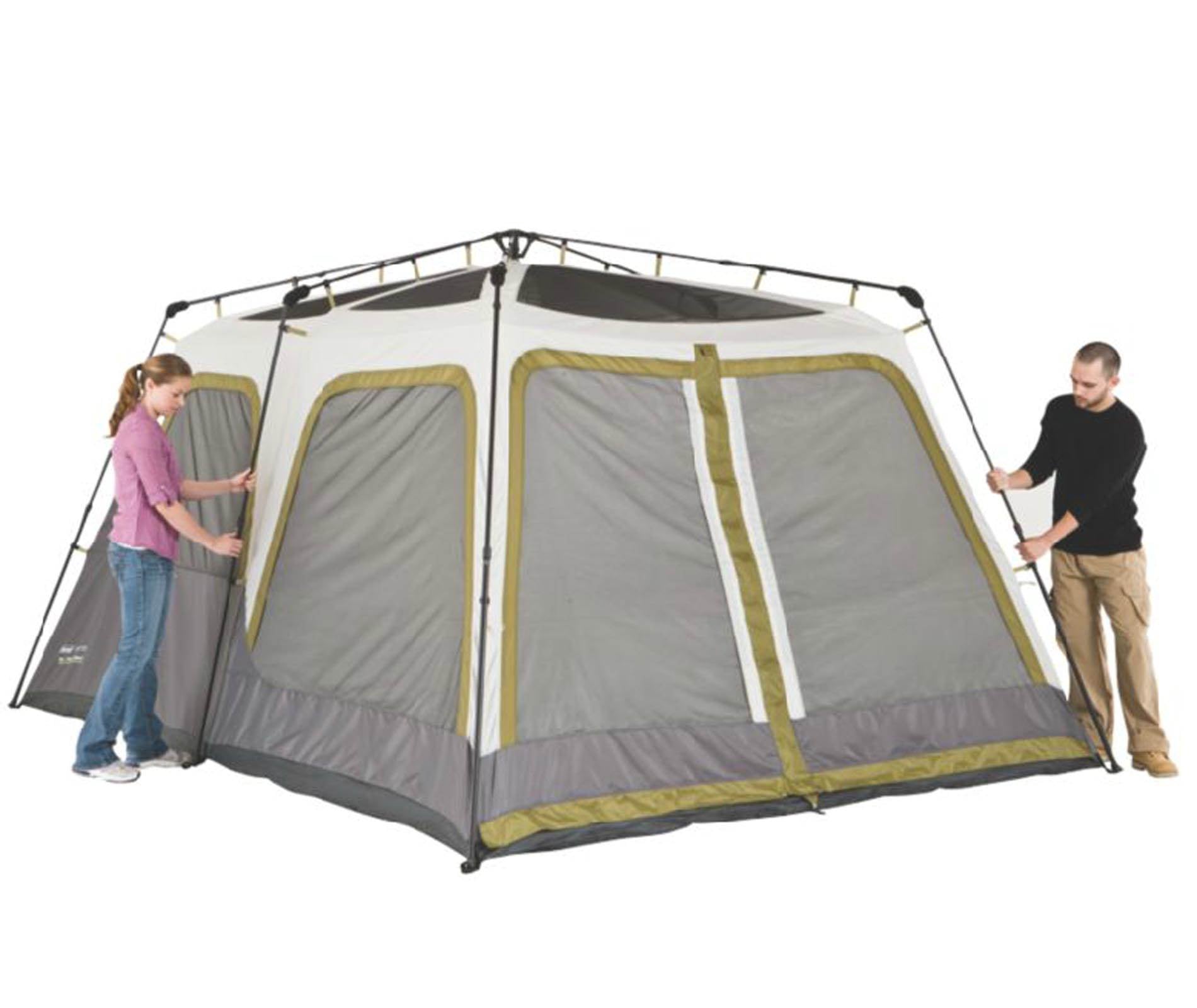 Coleman Signature 8 Person 2 Room Camping Instant Cabin Tent 14 x 8' (Open Box)