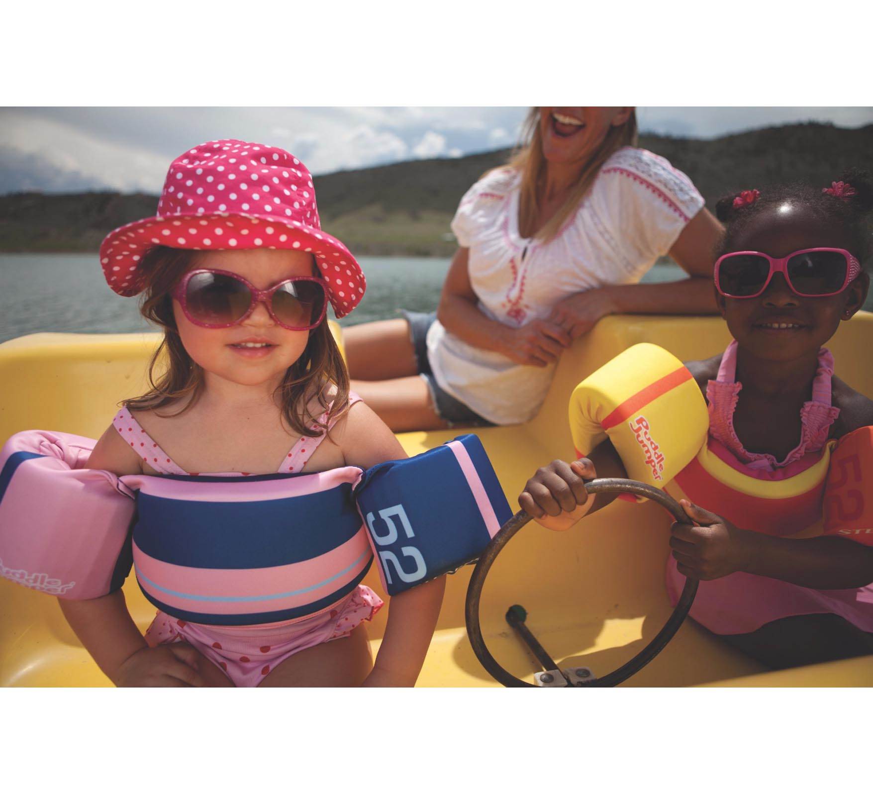 COLEMAN Kids Puddle Jumper Swimming Life Jacket | Tahiti Yellow Blue-Open Box