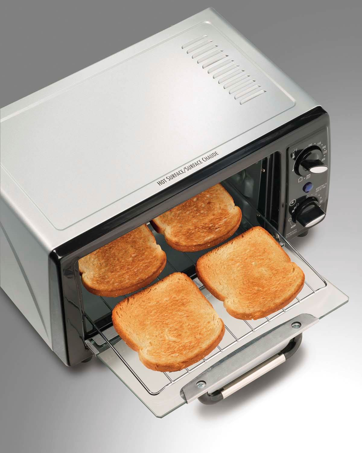 Proctor Silex 4-Slice Electric Counter-Top Toaster Oven with Timer (Open Box)