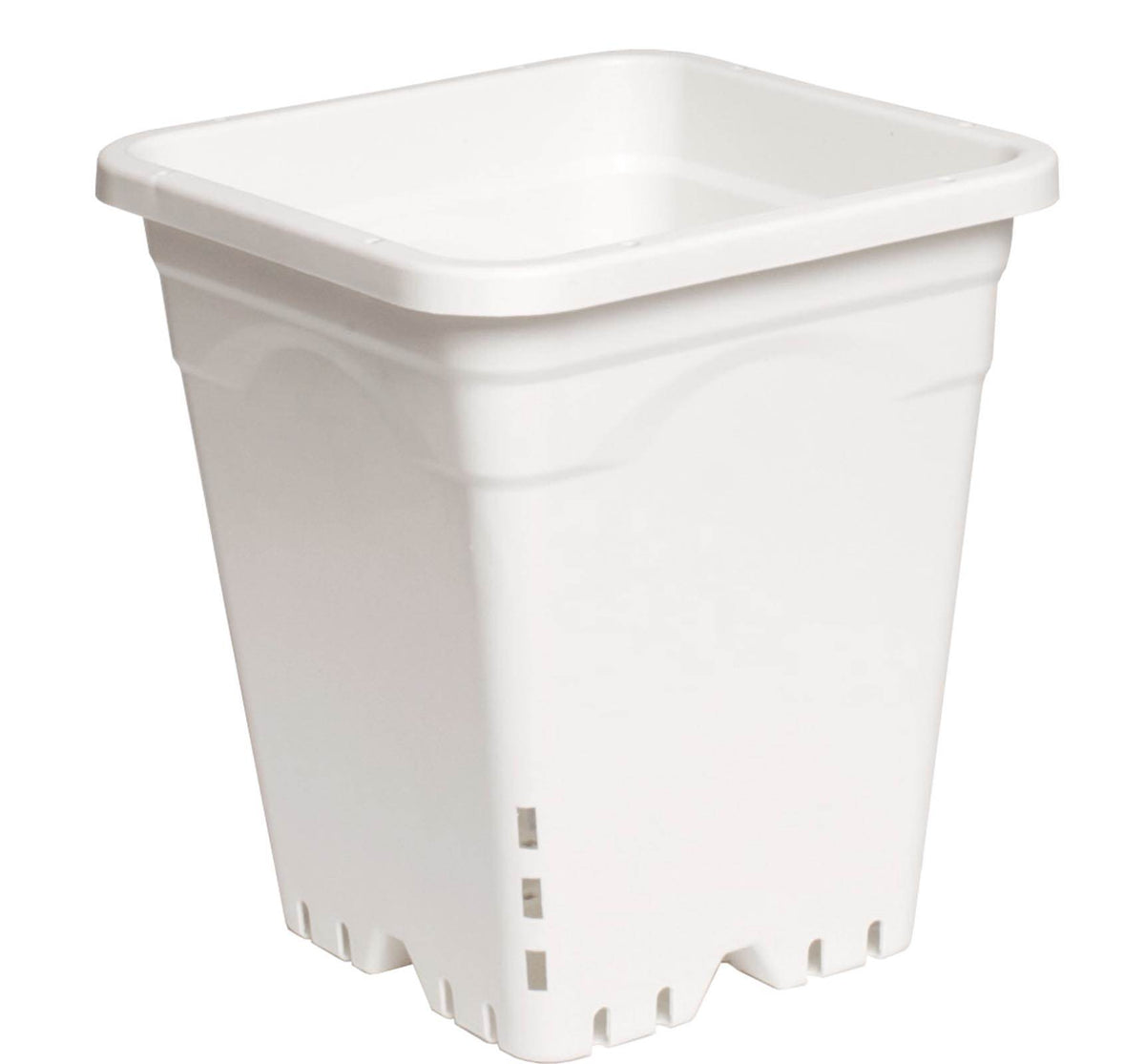 Active Aqua 9" x 9" Square White Garden Pot Planter, 2 Cases | HG9X9SW