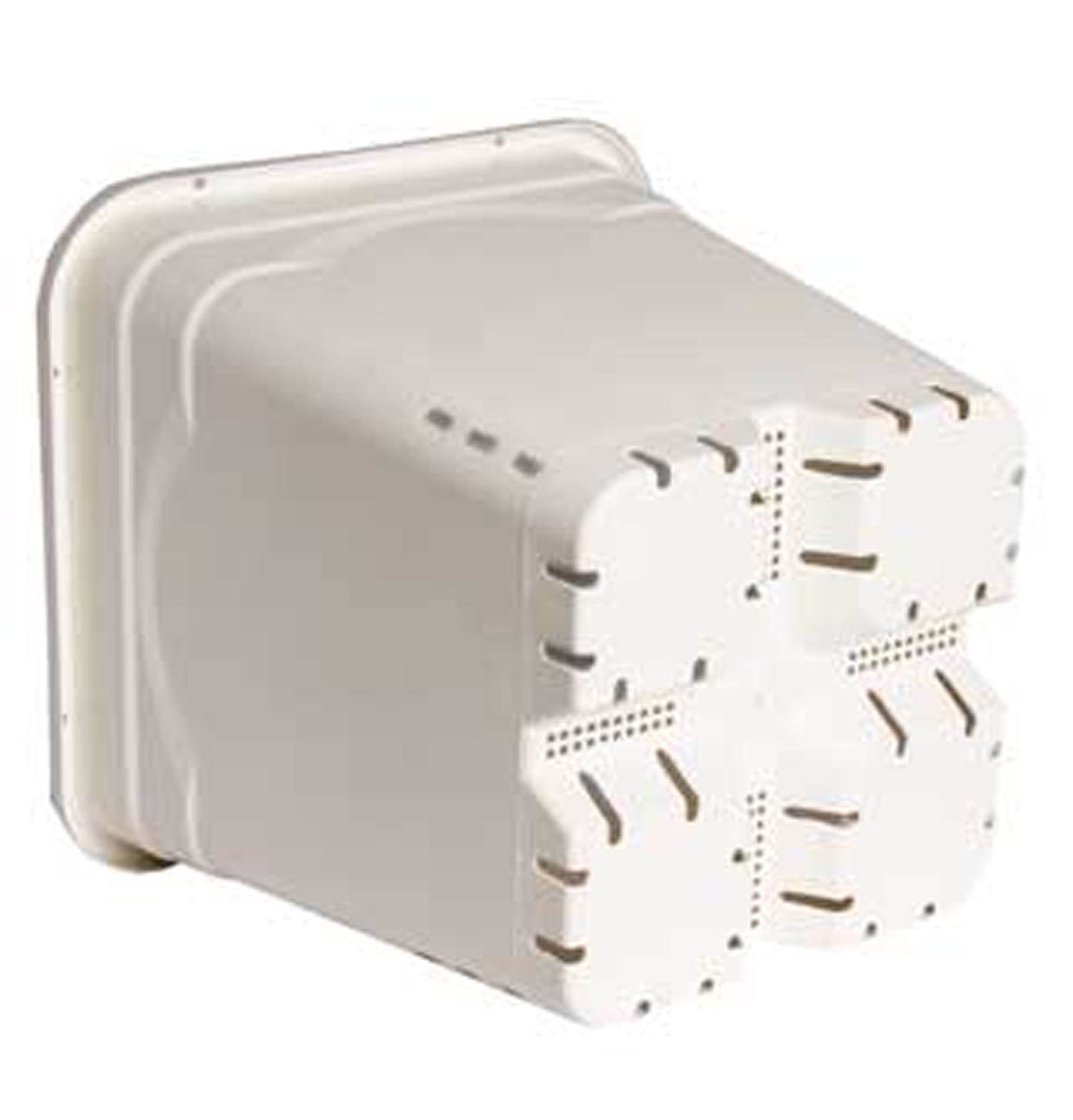 Active Aqua 9" x 9" Square White Garden Pot Planter, 2 Cases | HG9X9SW
