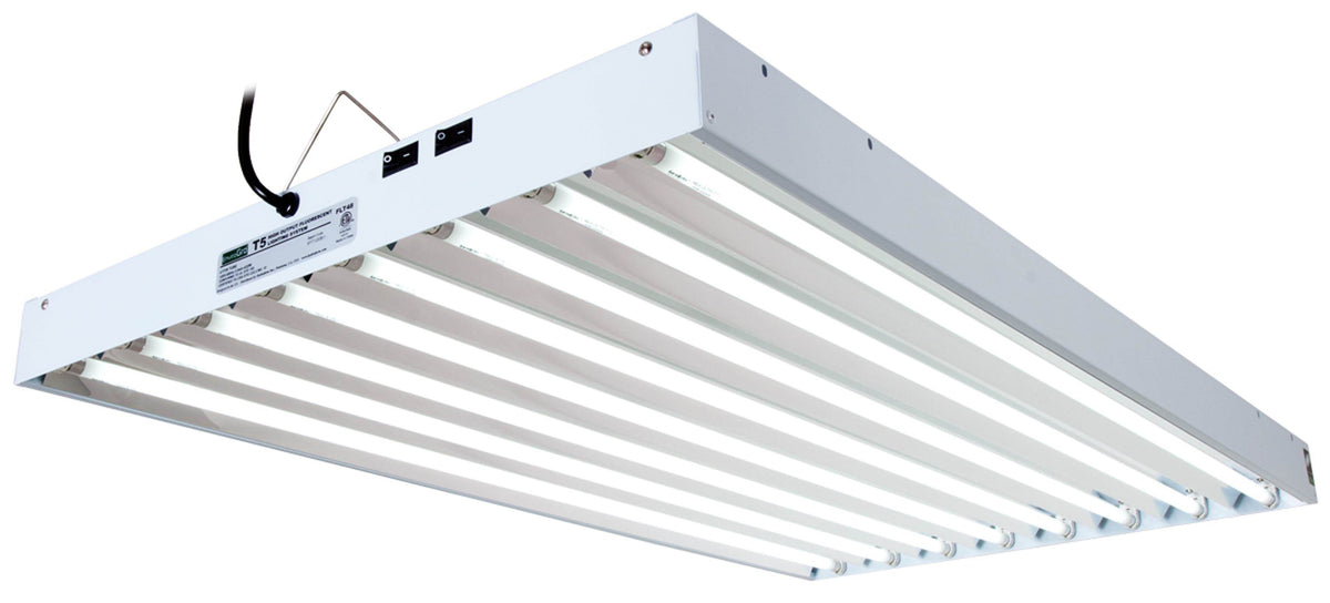 (2) HYDROFARM EnviroGro HO T5 4FT 8 Fluorescent Light Tube Fixtures | FLT48-RB