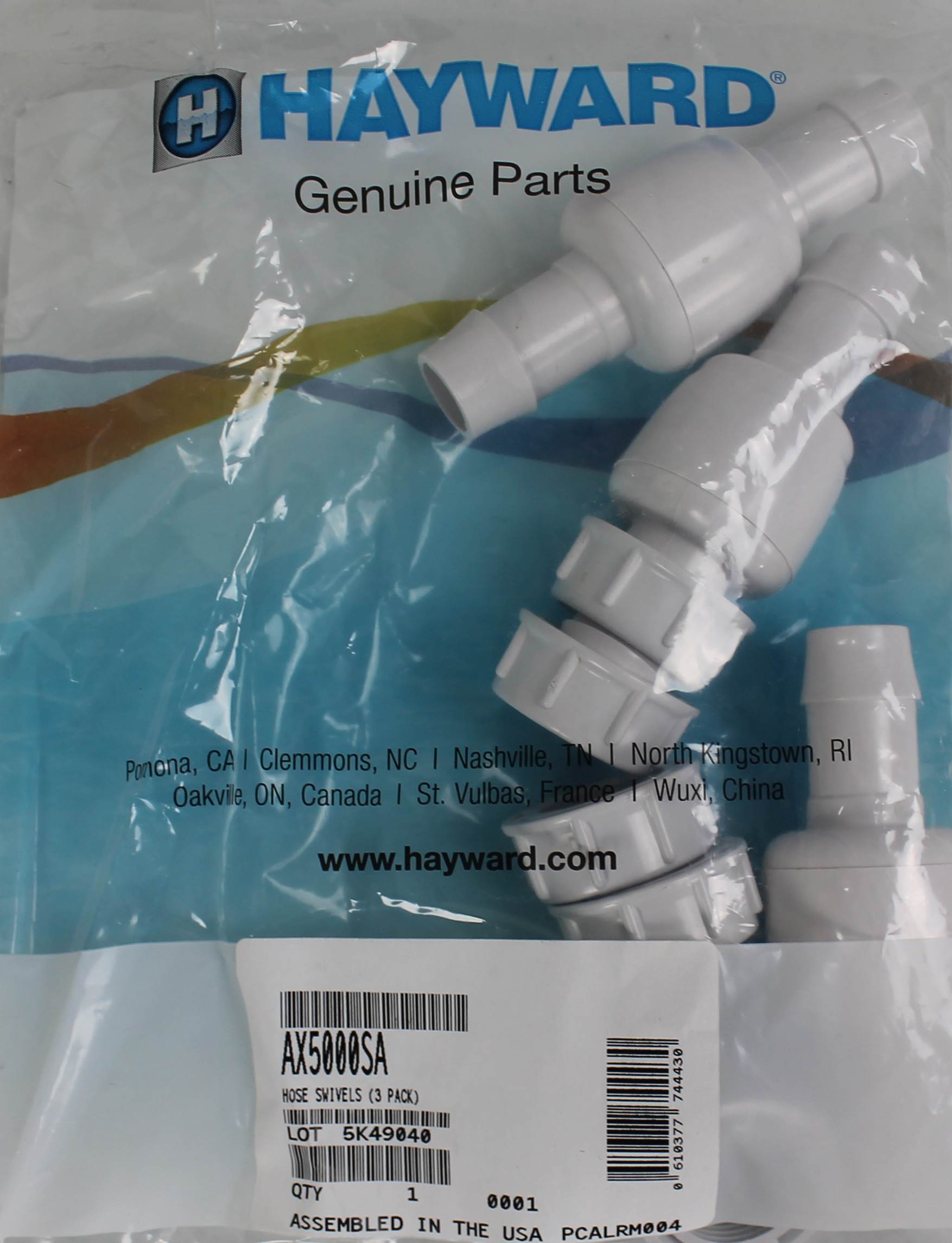 Hayward AX5000SA Viper & Viio Turbo Pool Hose Swivel Parts - 3 Pack (Open Box)