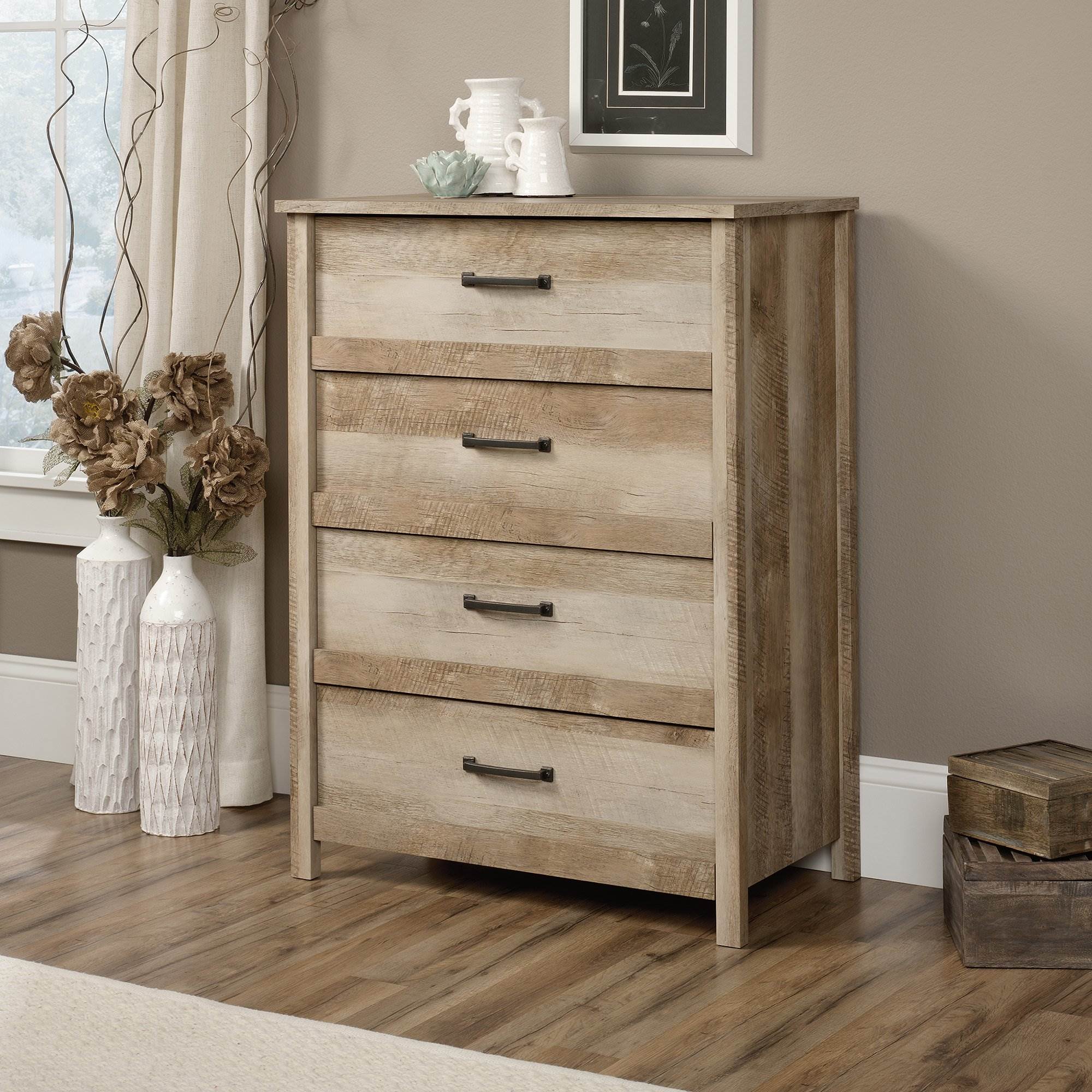 Sauder 416859 Cannery Bridge Lintel Oak Country 4-Drawer Dresser - (Open Box)