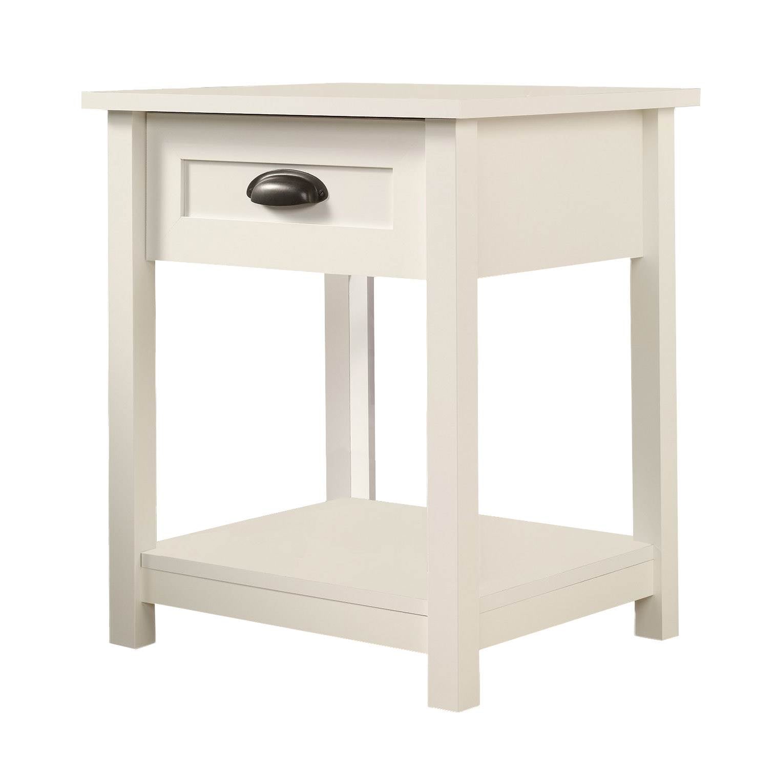 Sauder Furniture County Line Collection Soft White Modern Nightstand (Open Box)