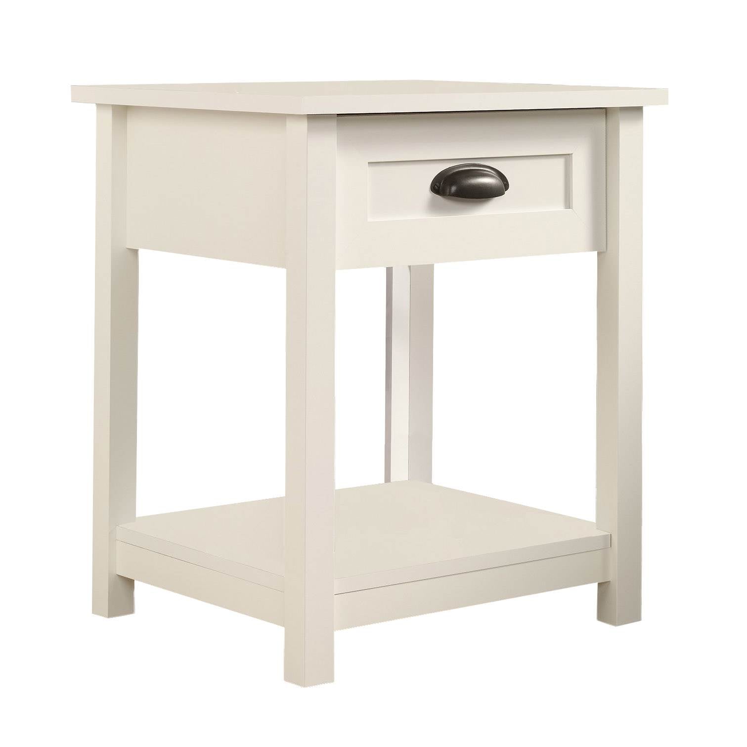 Sauder Furniture County Line Collection Soft White Modern Nightstand (Open Box)