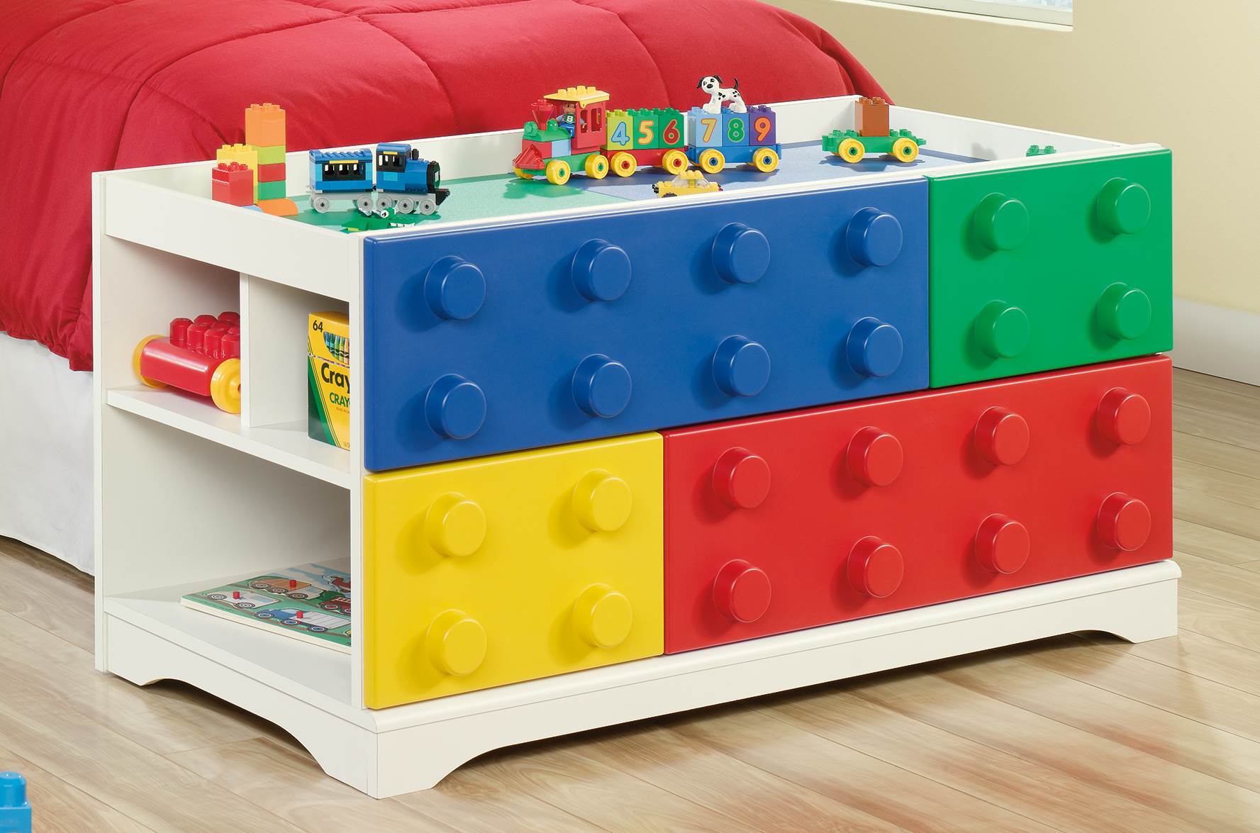 Sauder Furniture 417932 Children Kids Toy Block Lego Play Table (Damaged)
