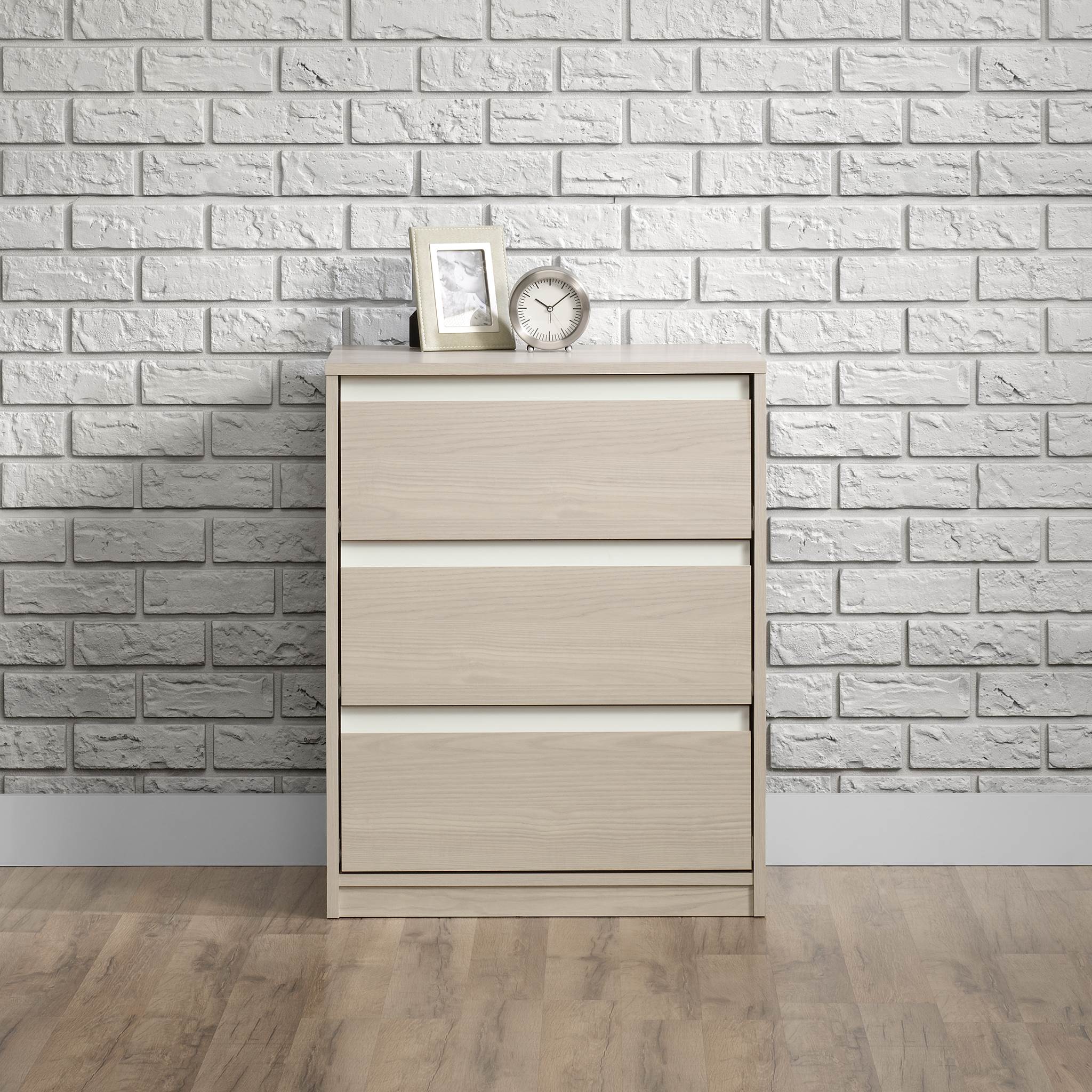 Sauder Furniture Square1 Collection Grey Ash 3-Drawer Dresser Chest - Open Box