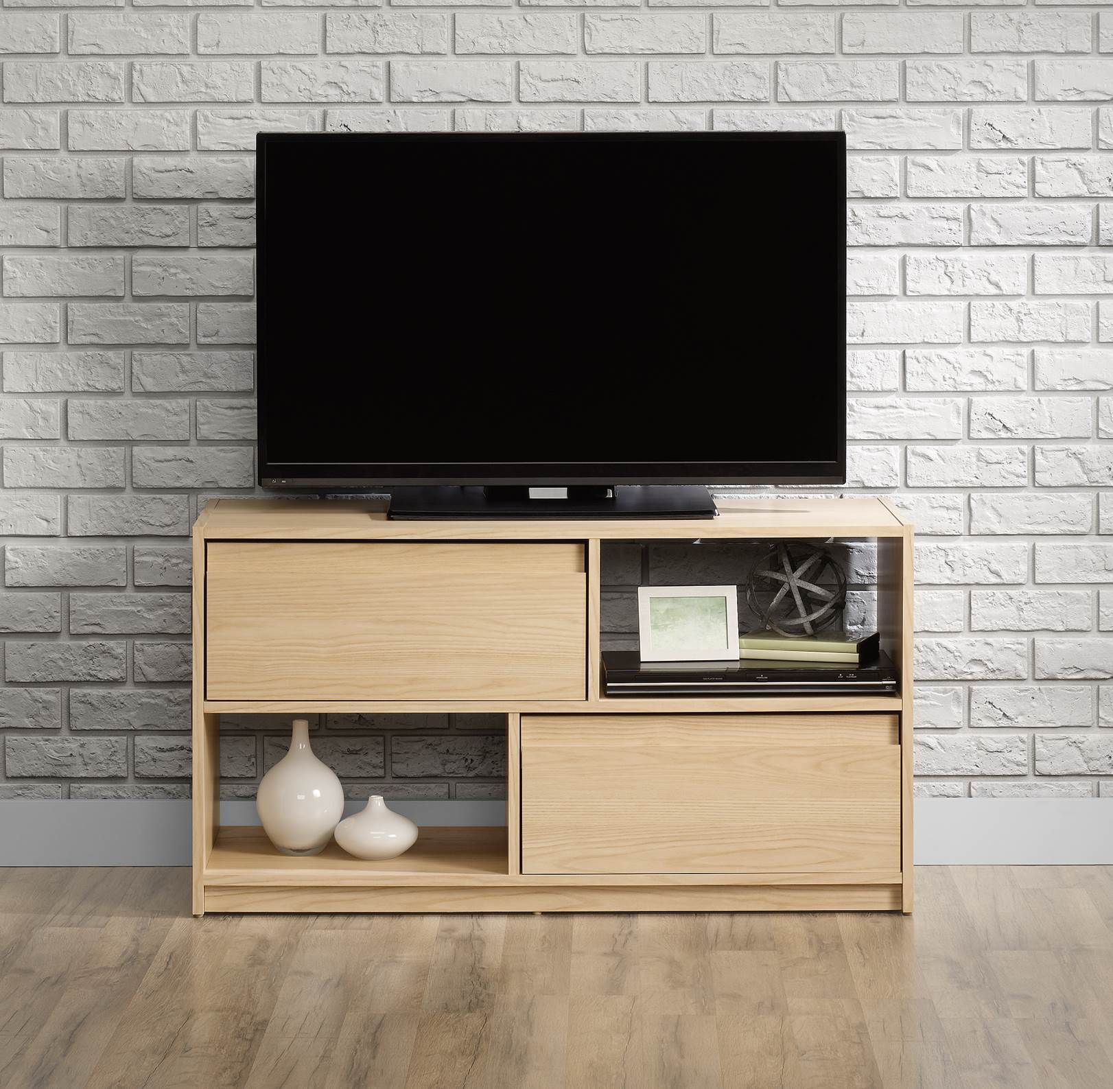 Sauder Furniture 416897 Square1 Collection Urban Ash TV Stand (Open Box)