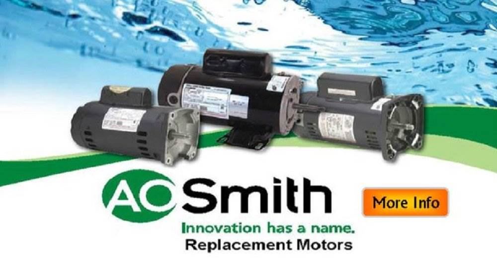 A.O. Smith Century Full Rated 1 HP 3450RPM Single Speed Pool Pump Motor (Used)