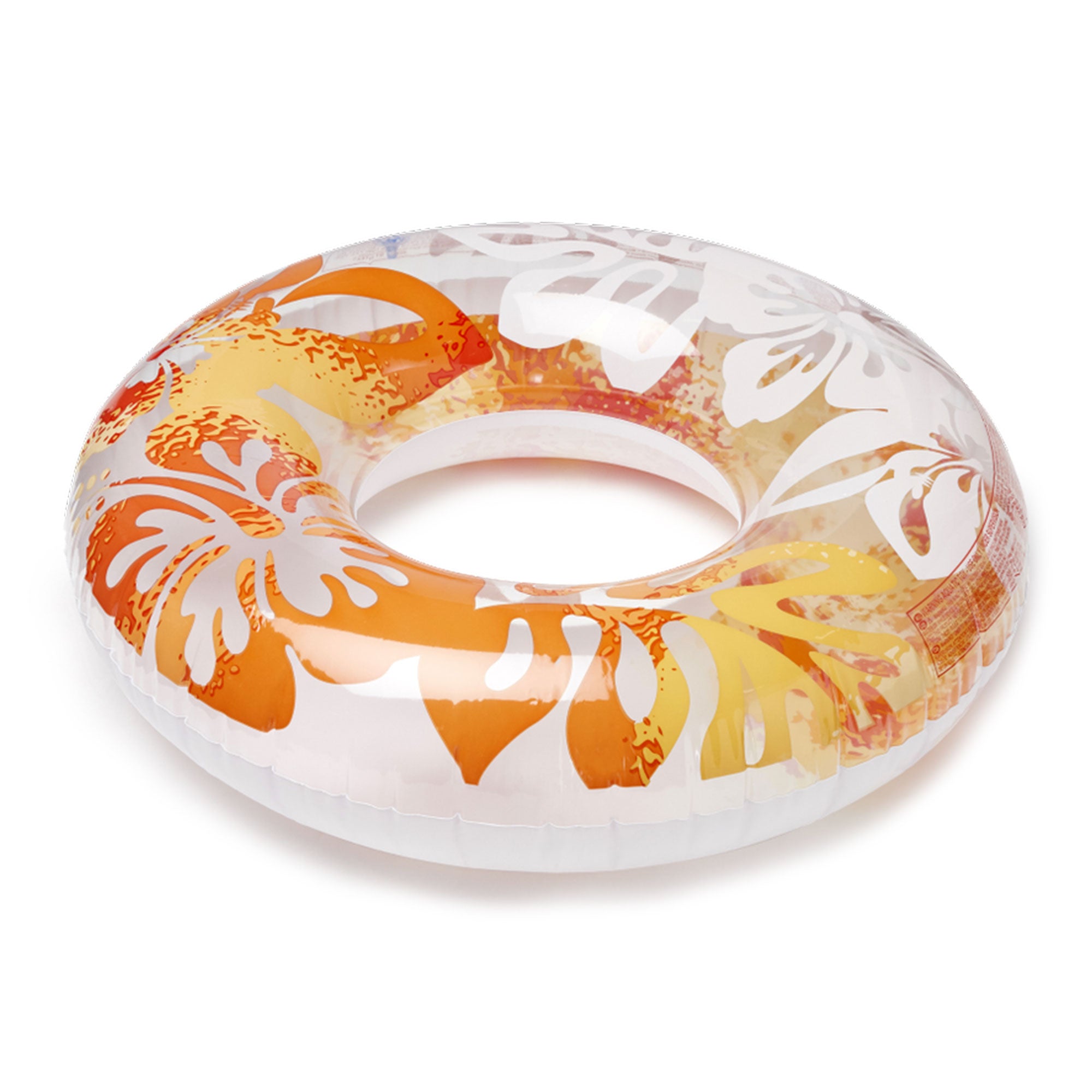 Intex 36 Inch Colorful Transparent Inflatable Swimming Pool Single Ring Float - VMInnovations