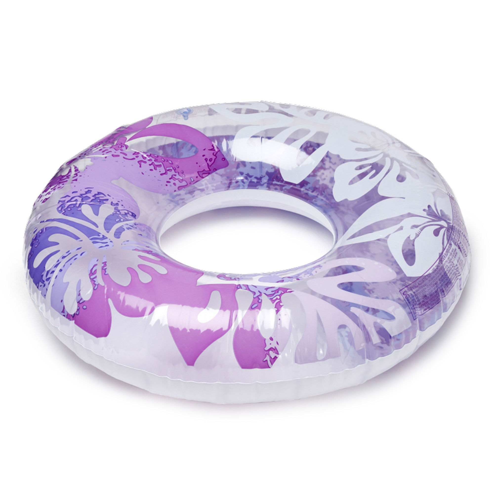 Intex 36 Inch Colorful Transparent Inflatable Swimming Pool Single Ring Float - VMInnovations