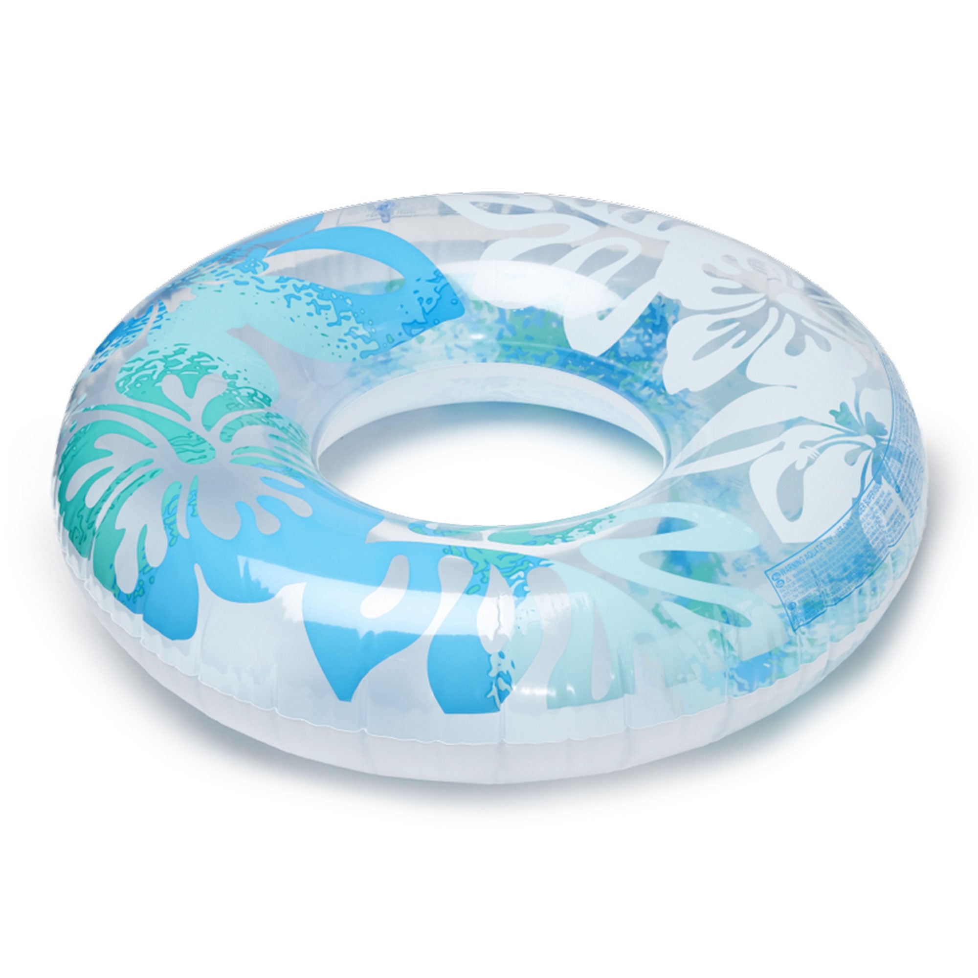 Intex 36 Inch Colorful Transparent Inflatable Swimming Pool Single Ring Float - VMInnovations