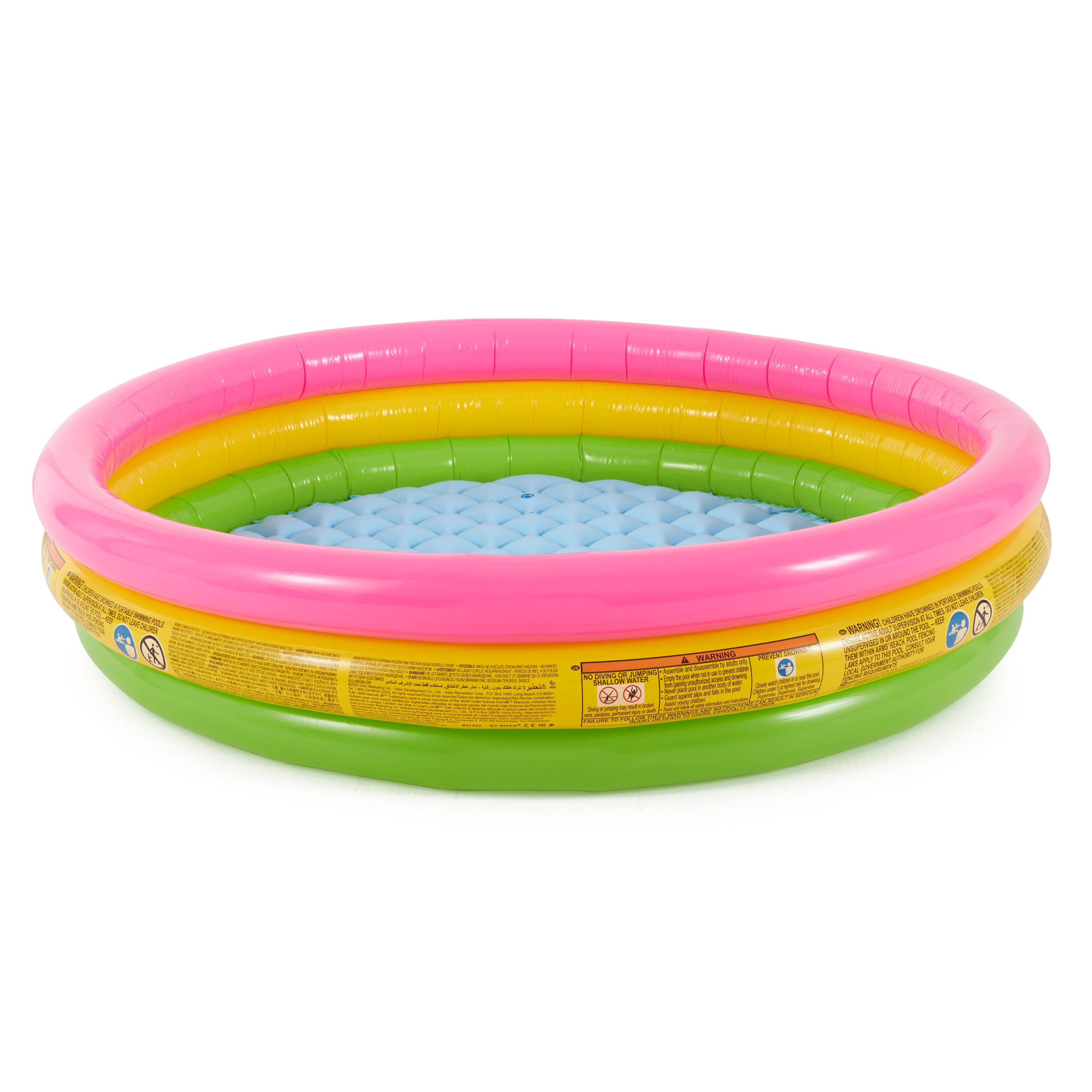 Intex Inflatable Sunset Glow Kiddie Pool with Multi-Colored Fun Ballz, 100 Pack - VMInnovations