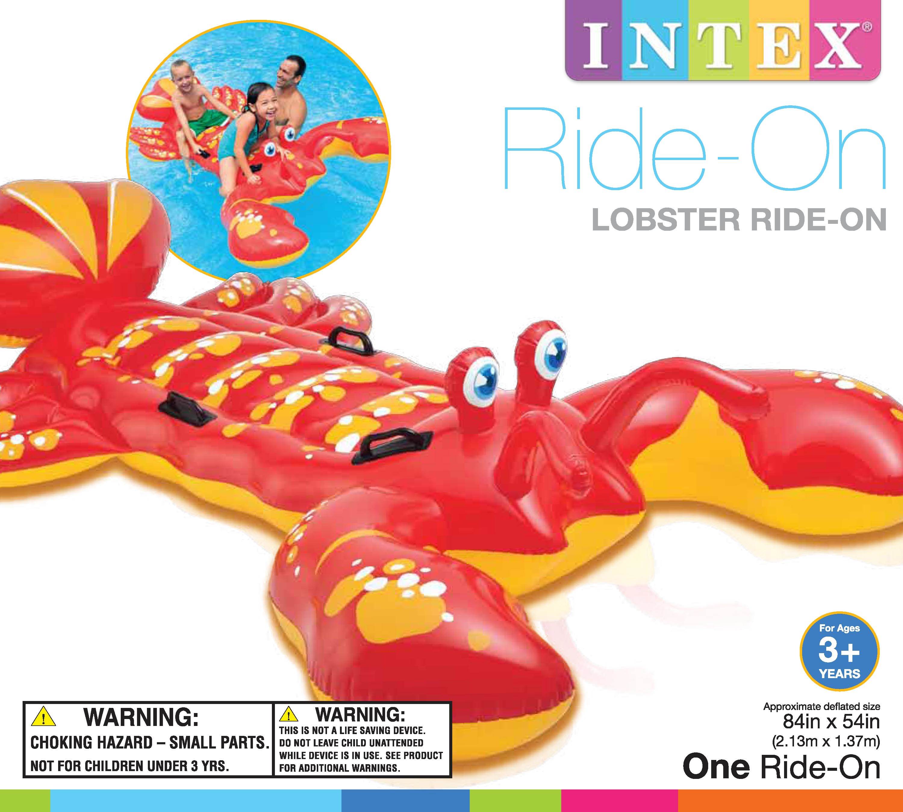 Intex Friendly Lobster Giant Inflatable Pool Ride-On Raft 57528EP (Open Box)