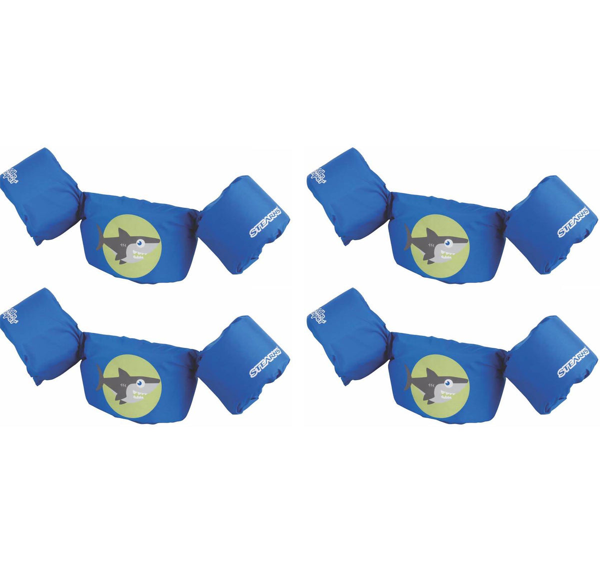 (4) COLEMAN Stearns Kids Puddle Jumper Swimming Life Jacket Vests | Blue Shark