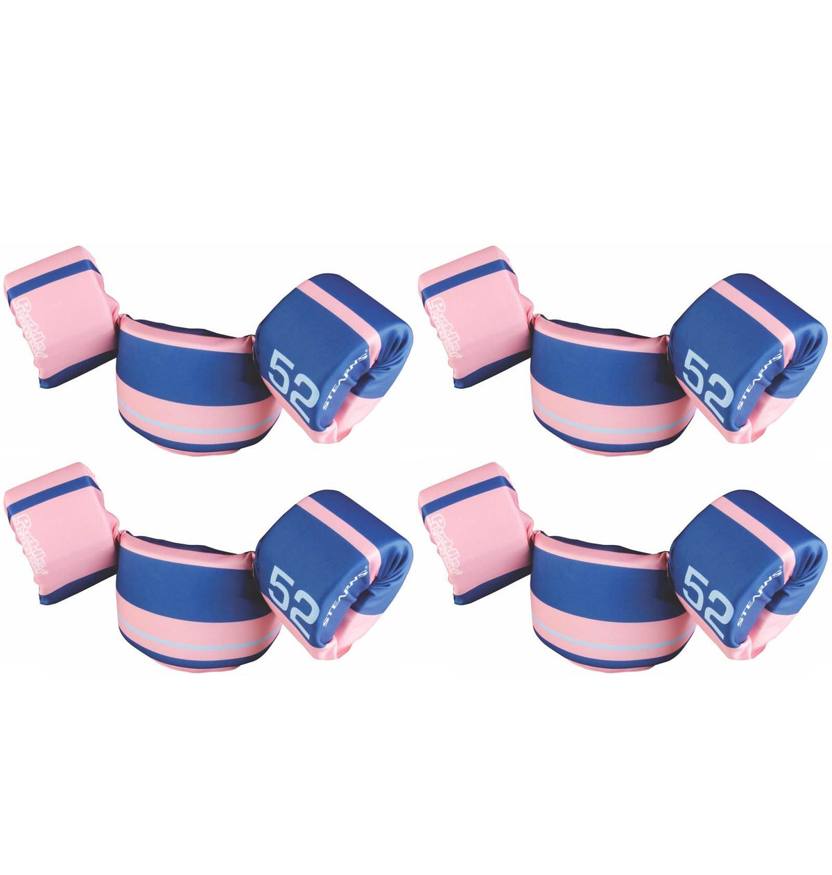 (4) COLEMAN Stearns Kids Puddle Jumper Swimming Life Jackets | Tahiti Pink Blue