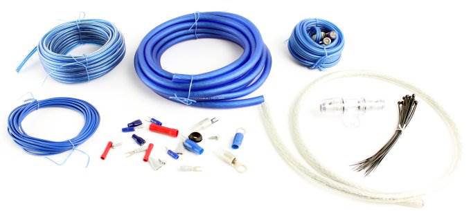 Bullz Audio 4 Gauge Car Amplifier Installation Power Wiring Kit (Open Box)