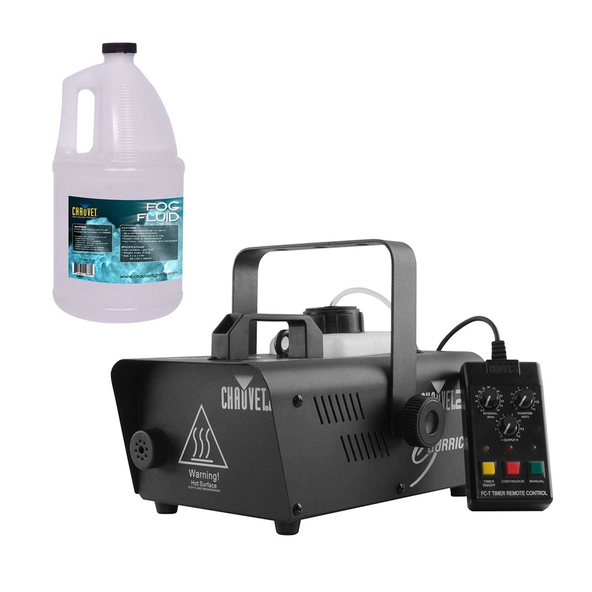 CHAUVET DJ Hurricane 1200 Fog/Smoke Machine w/ Wired Remote + Fog Fluid | H1200