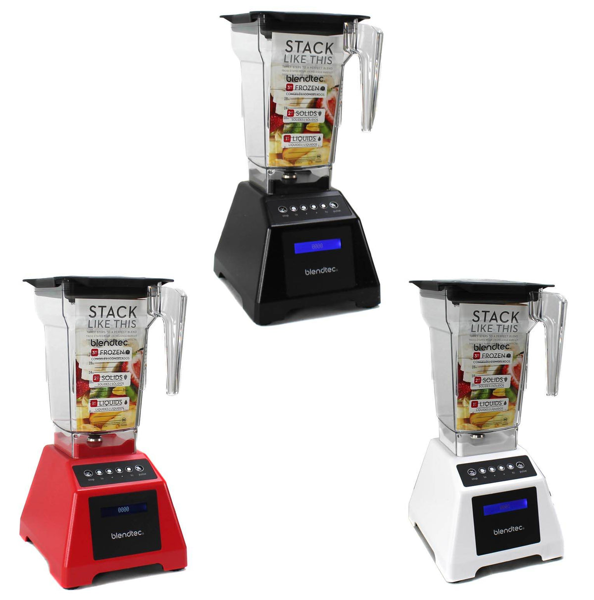 Blendtec Classic 560 1560W 3 Hp 4 Speed Kitchen Mixer Blender- Black, Red, White